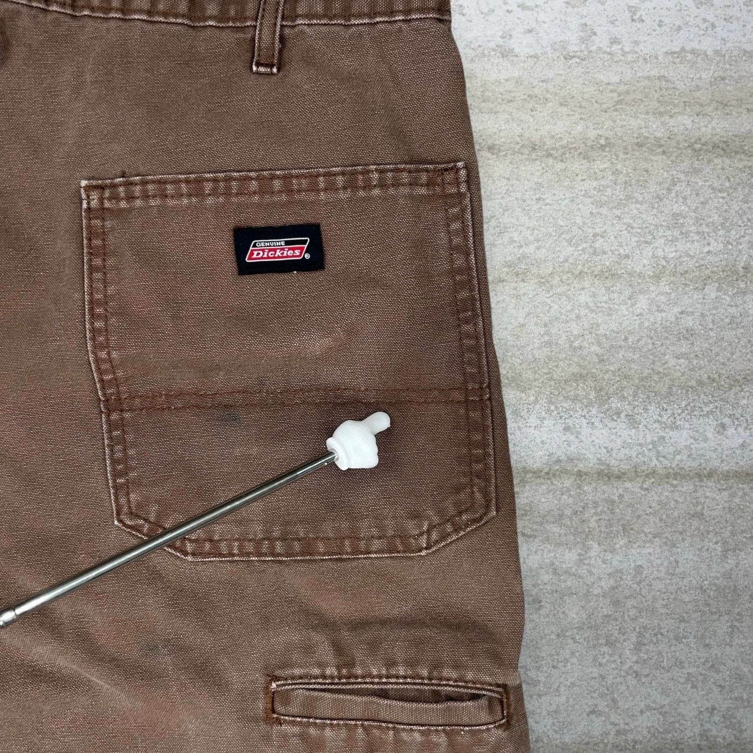 Dickies Vintage 90s Dickies Carpenter Pants 36x34 Baggy Wide Brown Size US 36 / EU 52 - 7 Thumbnail