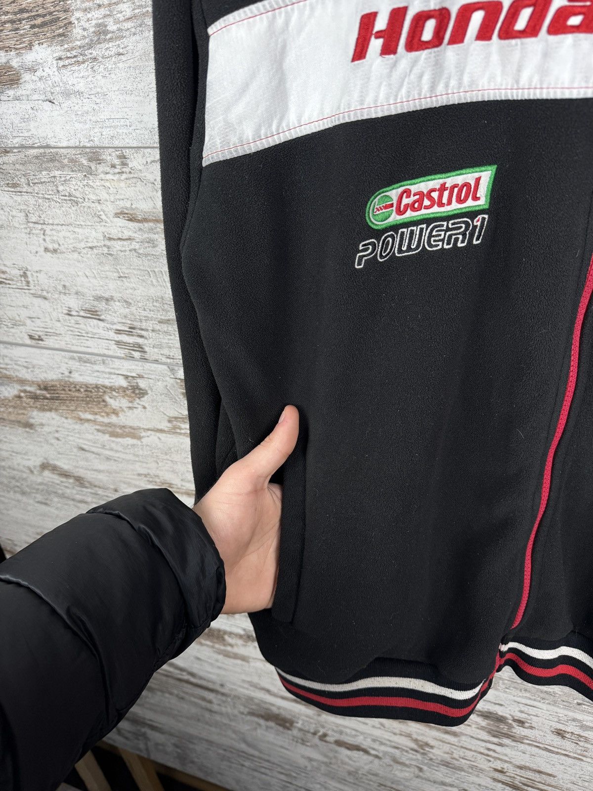 Honda Mens Vintage Honda Racing fleece jacket olympic full zip Size US XL / EU 56 / 4 - 15 Thumbnail