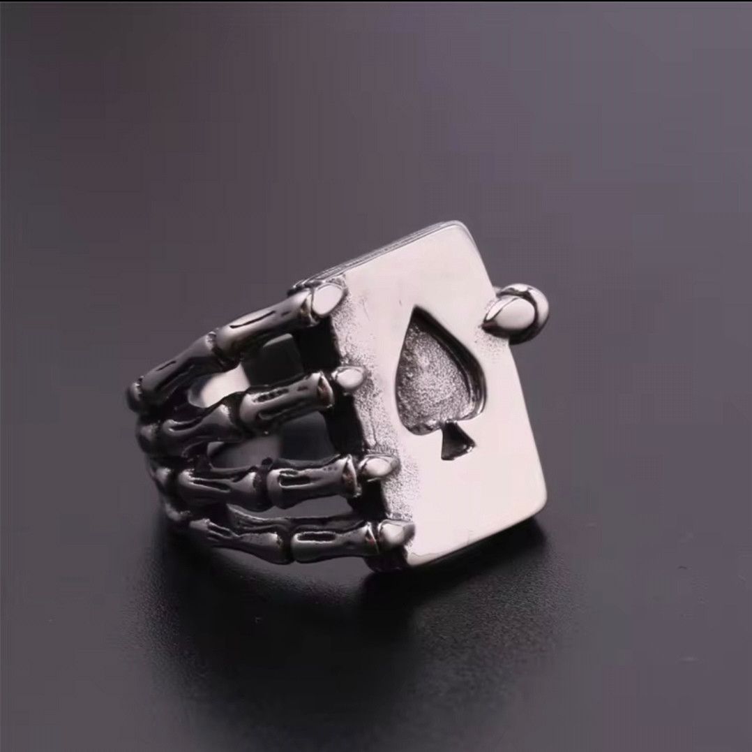 Japanese Brand × Jewelry × Vintage Spades Card Poker Ring Size 8 9 10 11 12 13 Size ONE SIZE - 1 Thumbnail