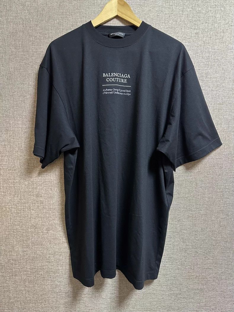 Balenciaga Embroidered Logo Short Sleeve T-Shirt