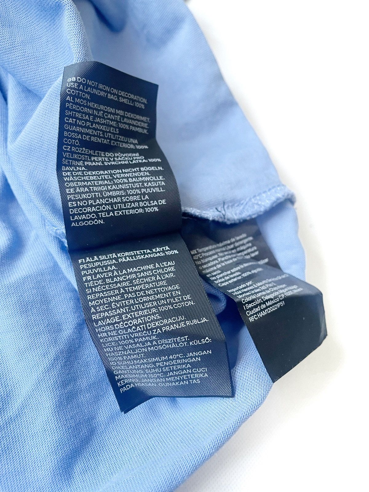 H&M × Thierry Mugler Thierry Mugler X H&M Blue Big Logo Women T-Shirt 100% Cotton Size L / US 10 / IT 46 - 7 Thumbnail