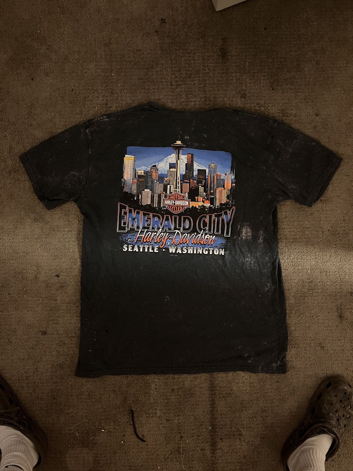 Harley Davidson Vintage Harley Davidson Seattle Skull Tee Size US XL / EU 56 / 4 - 3 Thumbnail