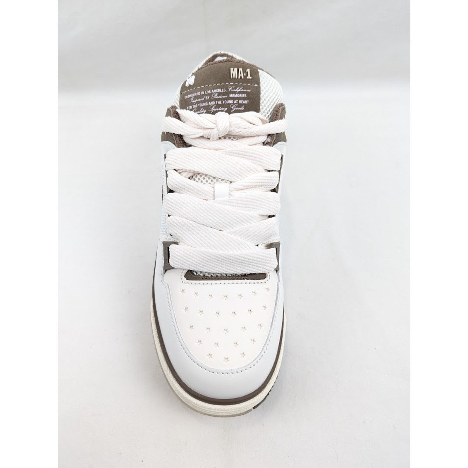 Amiri o1rshd1 Q:2 / MA-1 Leather Sneakers in White/Brown Size US 13 / EU 46 - 6 Thumbnail