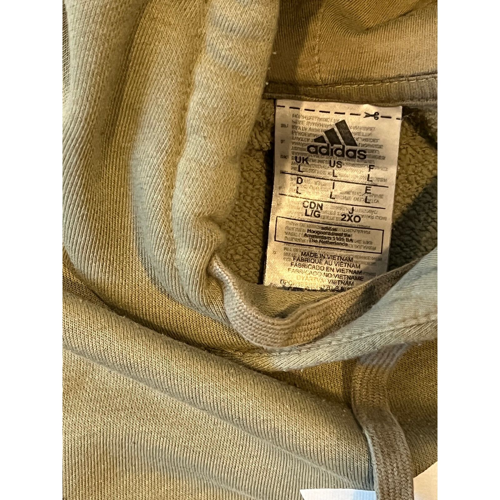 Adidas Adidas Drab Green Pullover Hoodie Mens L Size US L / EU 52-54 / 3 - 3 Thumbnail