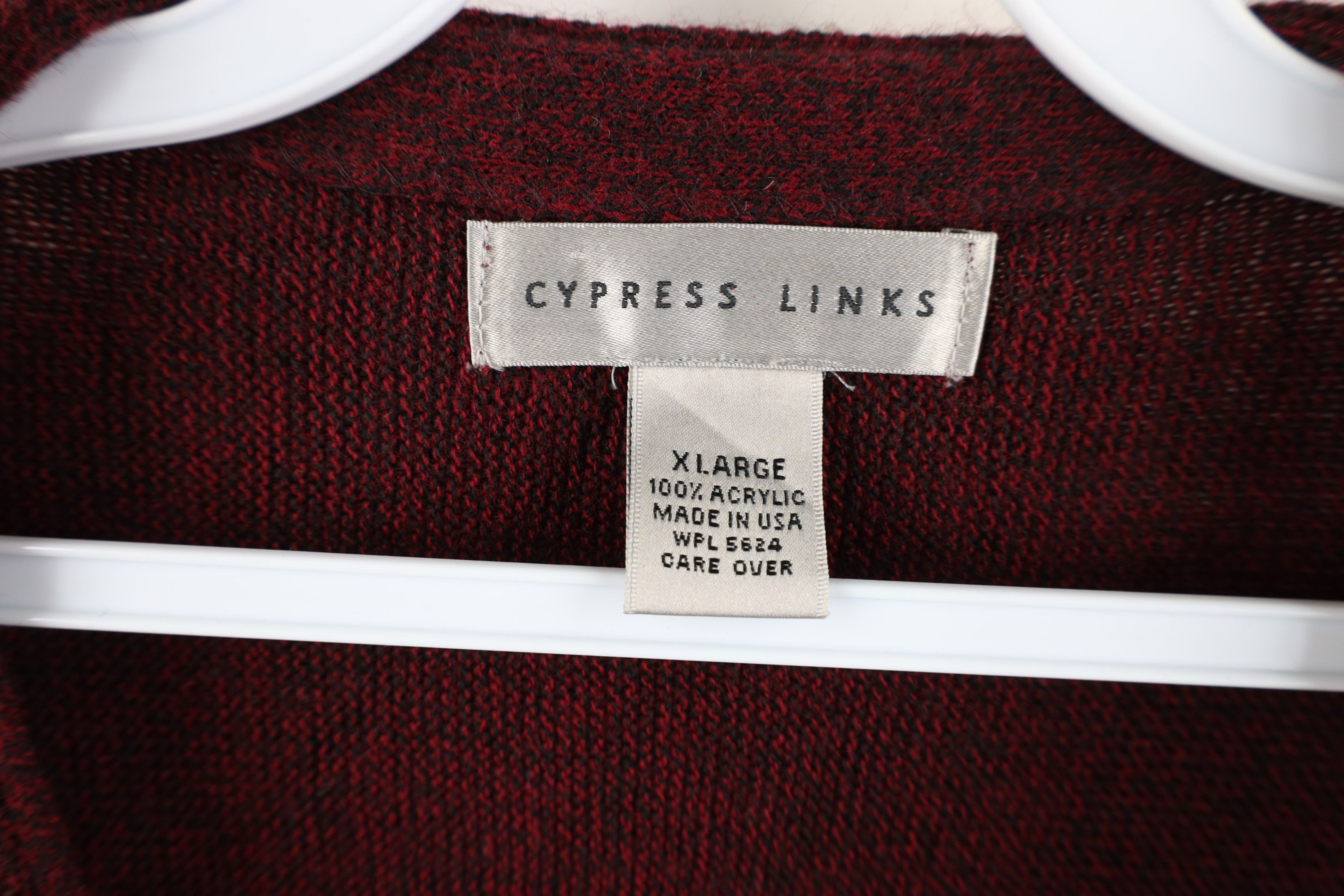 Vintage Vintage 90s Streetwear Cardigan Sweater Heather Red USA Size US XL / EU 56 / 4 - 8 Thumbnail