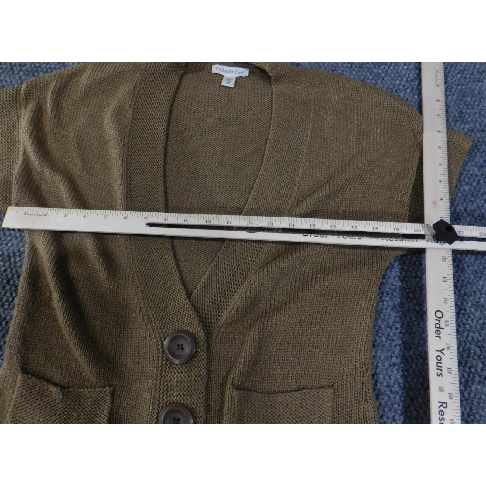 Coldwater Creek Coldwater Creek Sweater Cardigan Womens XS Brown Short Sleeve 3 Button Pockets Knit Lightweight Casual 86% Acrylic 14% Nylon Size XS / US 0-2 / IT 36-38 - 5 Thumbnail
