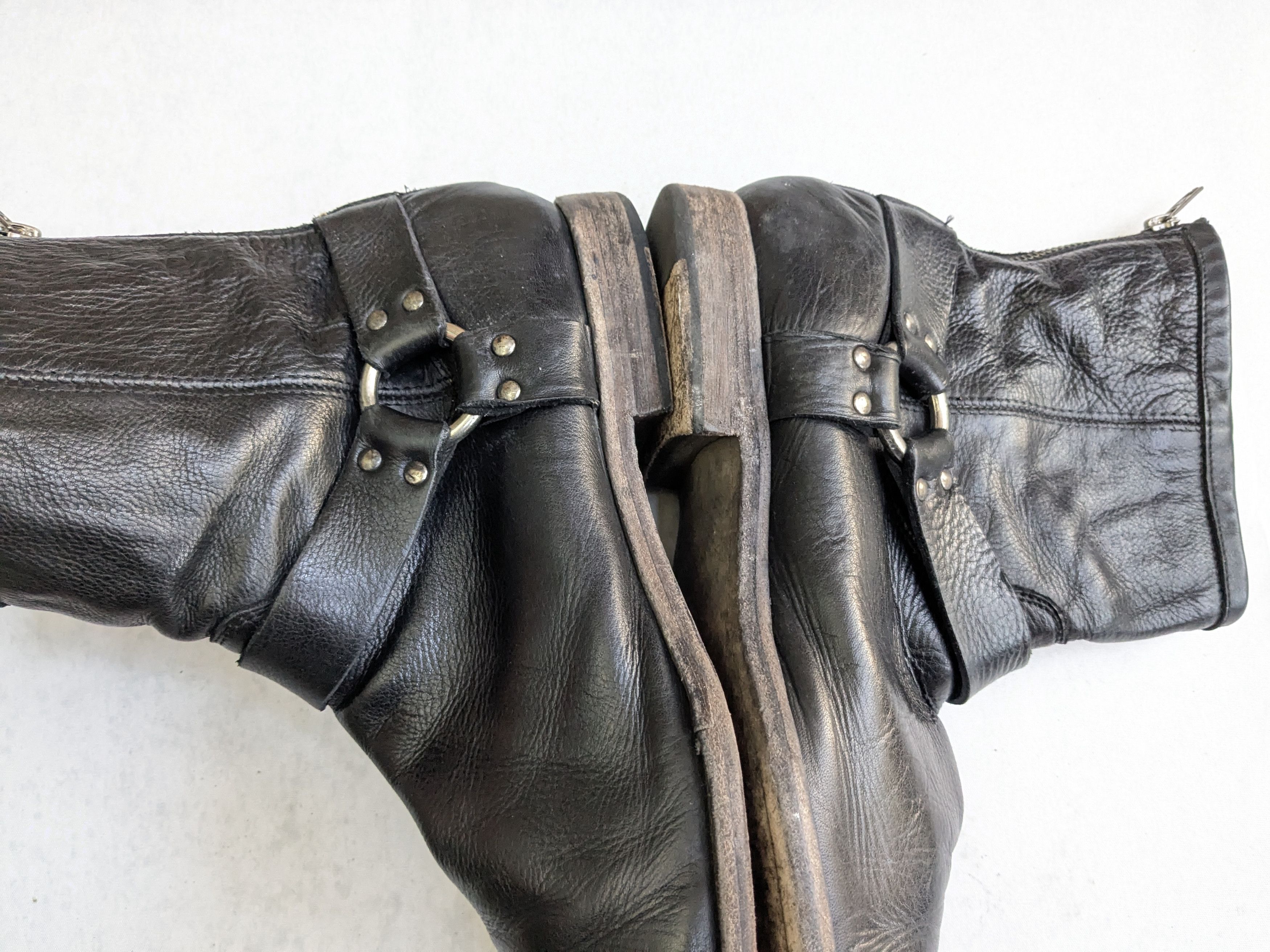 Frye Frye Harness Black Leather 12 D Leather Buckle Size US 12 / EU 45 - 10 Thumbnail