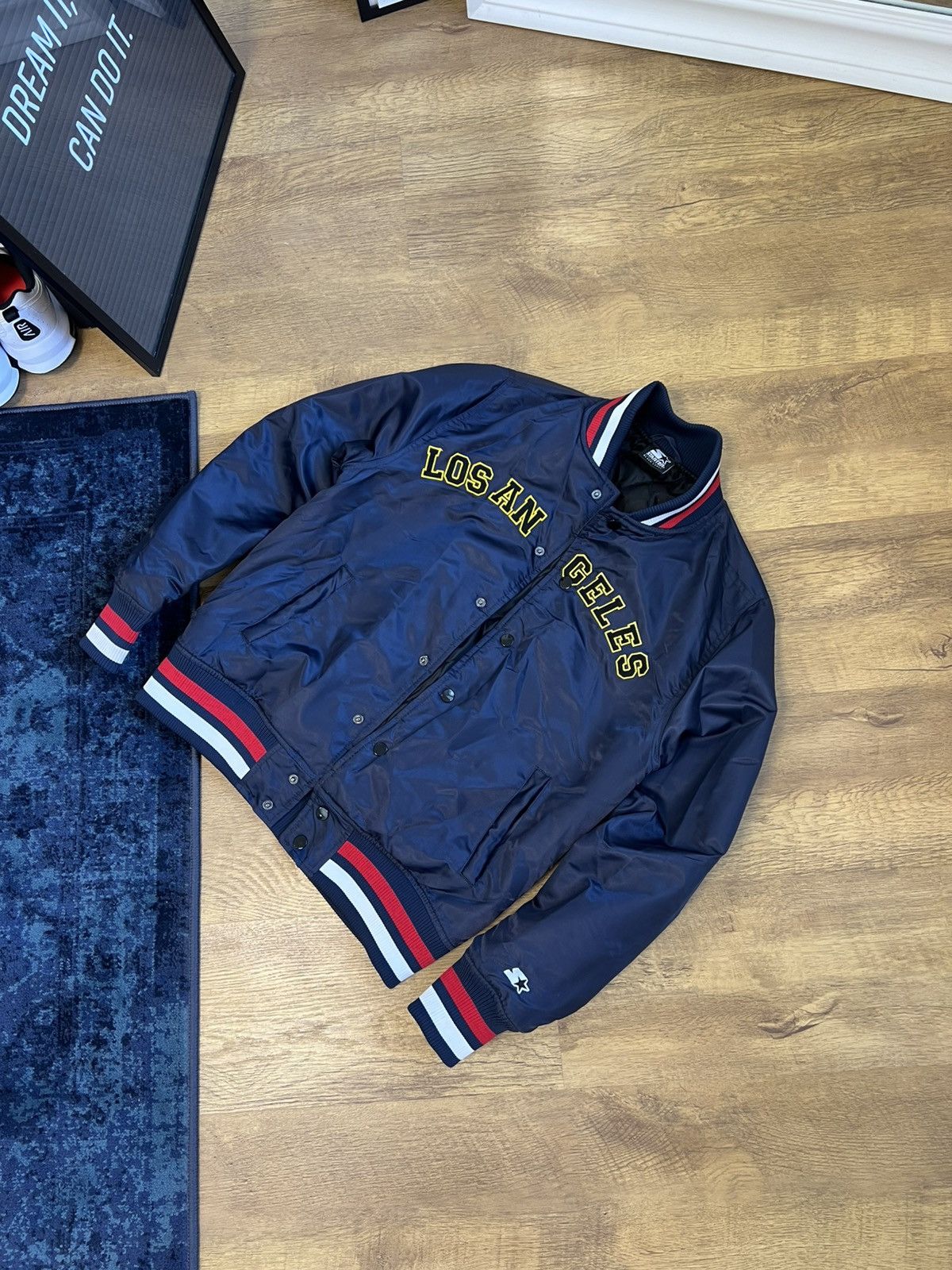 Starter Navy Starter black label Los Angeles bomber jacket ! Size US S / EU 44-46 / 1 - 2 Thumbnail