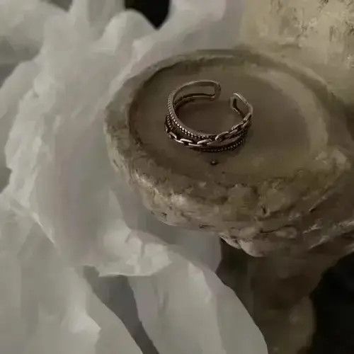 Ring Of Fire Vintage silver ring Size ONE SIZE - 4 Thumbnail