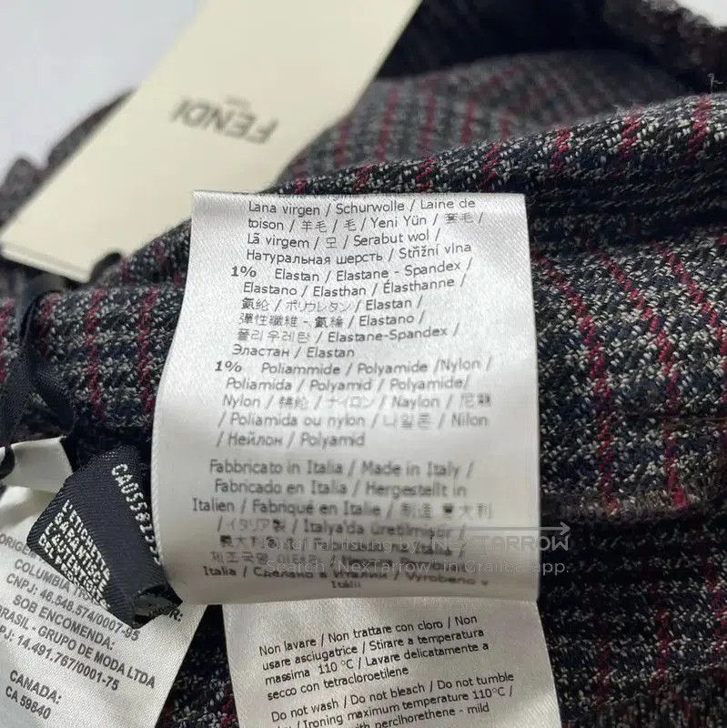 Fendi Fendi Gray Cotton Casual Pants for Women . Size 23" - 5 Thumbnail