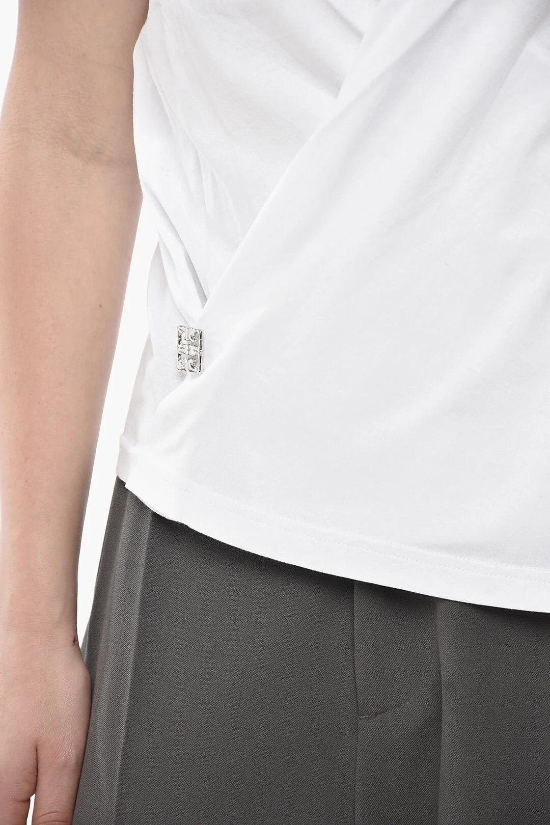 Givenchy og1mm0326 Cotton Crewneck T-Shirt in White Size XL / US 12-14 / IT 48-50 - 3 Thumbnail