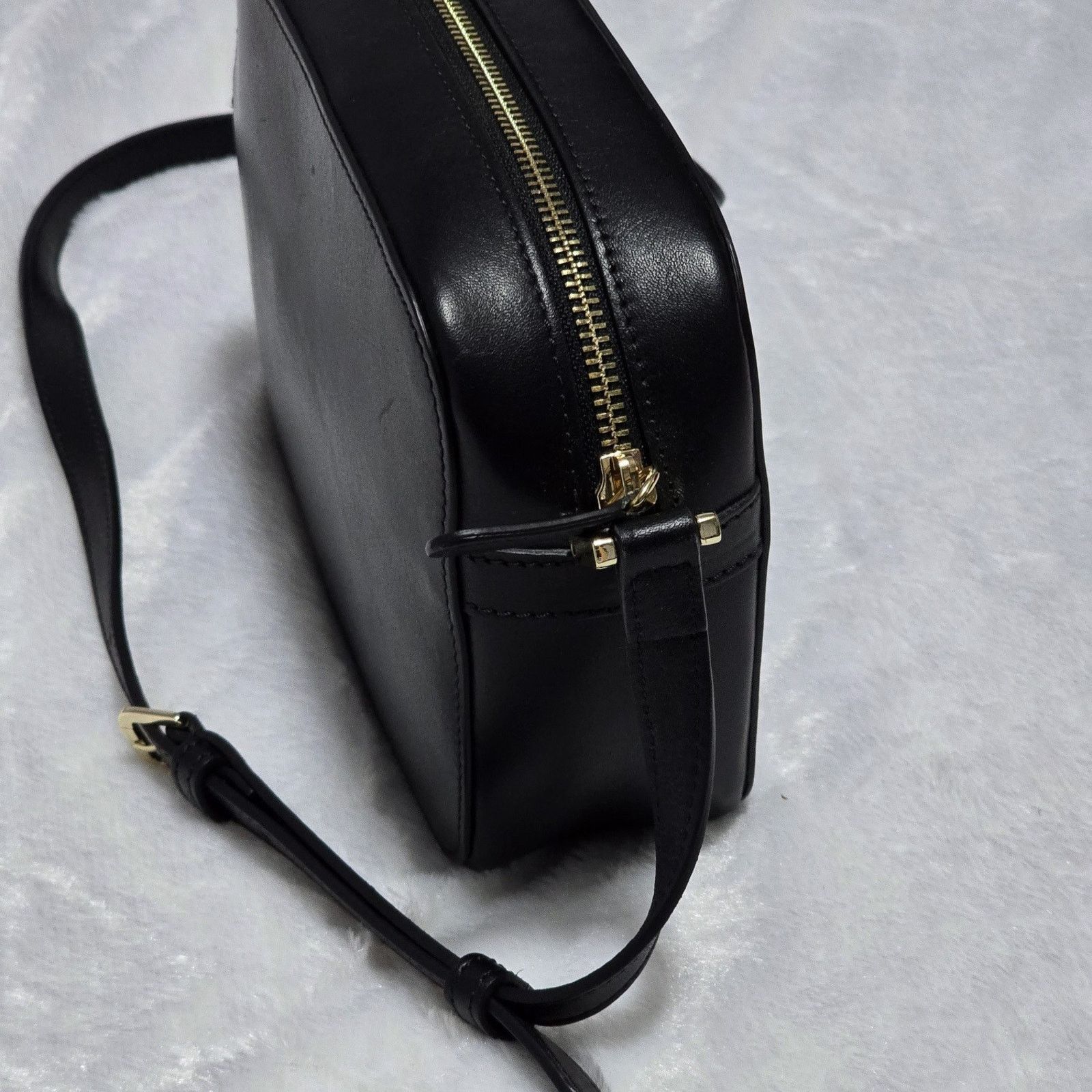 Versace Versace Smooth Leather Camera Crossbody Bag Black MSRP $1095 Size ONE SIZE - 4 Thumbnail