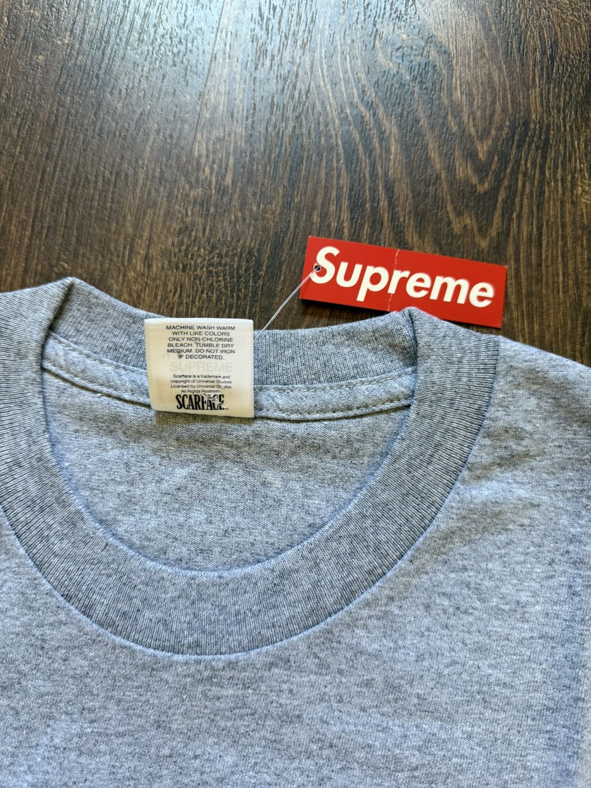 Supreme Supreme Scarface Friend Tee Heather Grey Size US L / EU 52-54 / 3 - 4 Thumbnail
