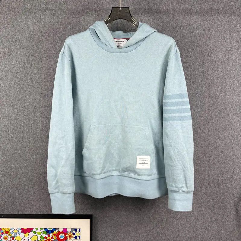 Thom Browne Thom Browne Blue Men's Hoodie 0089 Size US M / EU 48-50 / 2 - 1 Thumbnail