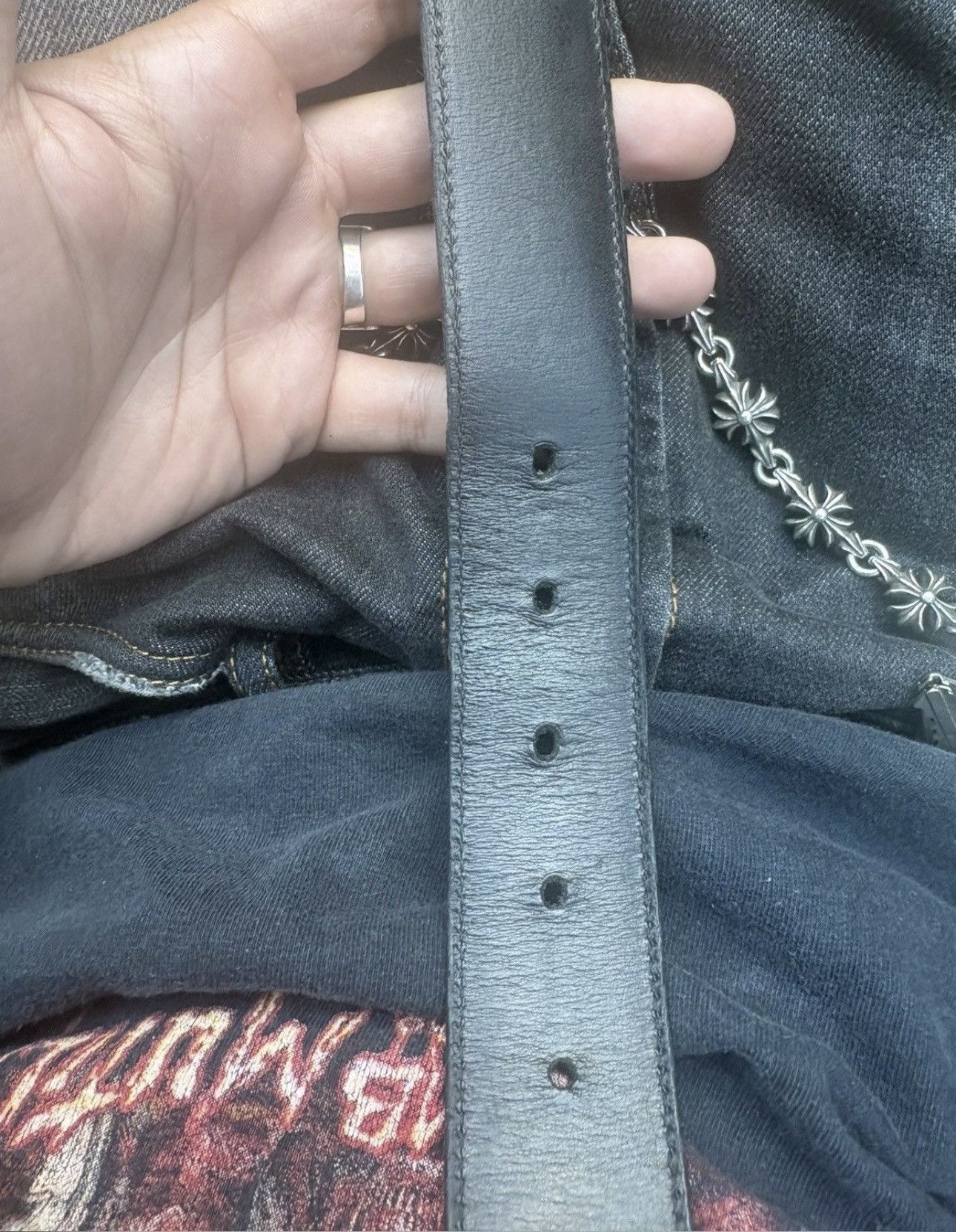 Chrome Hearts - Chrome Hearts Leather Roller Belt Size 38 - 17 Thumbnail
