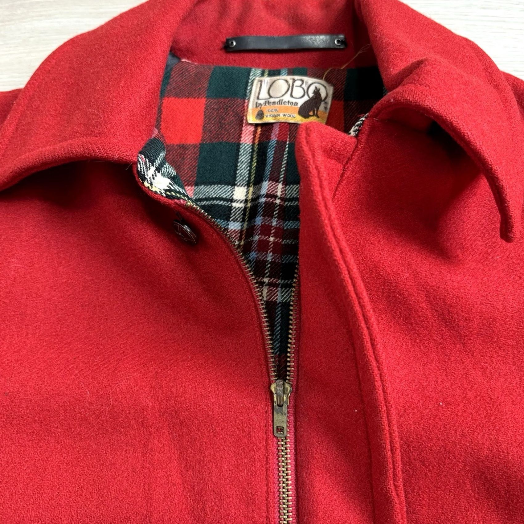 Pendleton VINTAGE Pendleton LOBO Red Wool Plaid Flannel Lined Mackinaw Jacket Pocket USA Jacket Size US XXL / EU 58 / 5 - 7 Thumbnail