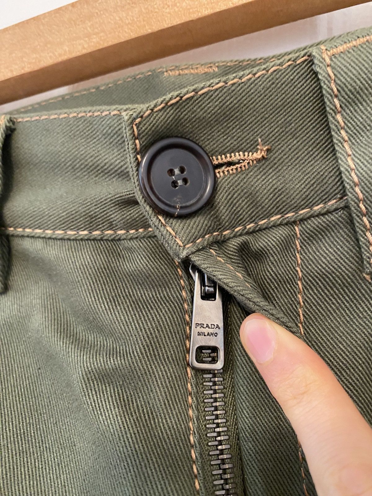 Prada 10ss contrast stitch trousers Size US 31 - 5 Thumbnail