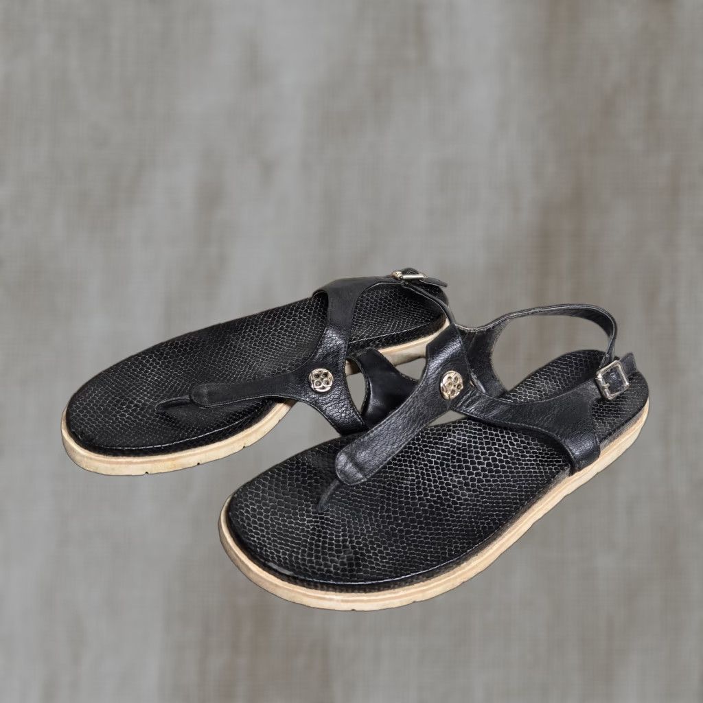 Vintage Kelly & Katie Black Sandals Flats Slip On Adult Women's Size 9M Size US 9 / IT 39 - 1 Thumbnail
