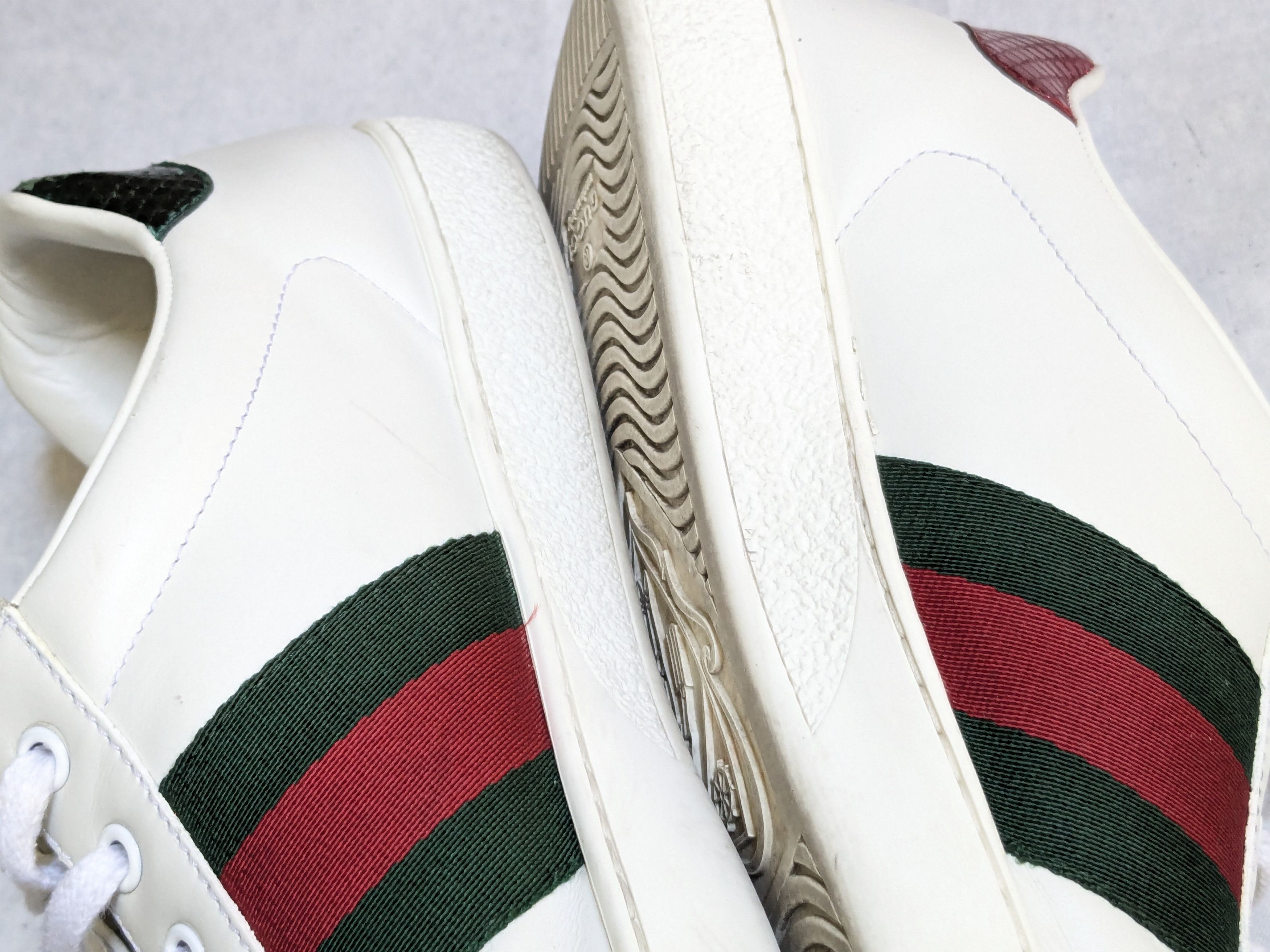 Gucci Gucci Ace Sneakers 10.5 White Leather Low 429446 Size US 10.5 / EU 43-44 - 13 Thumbnail