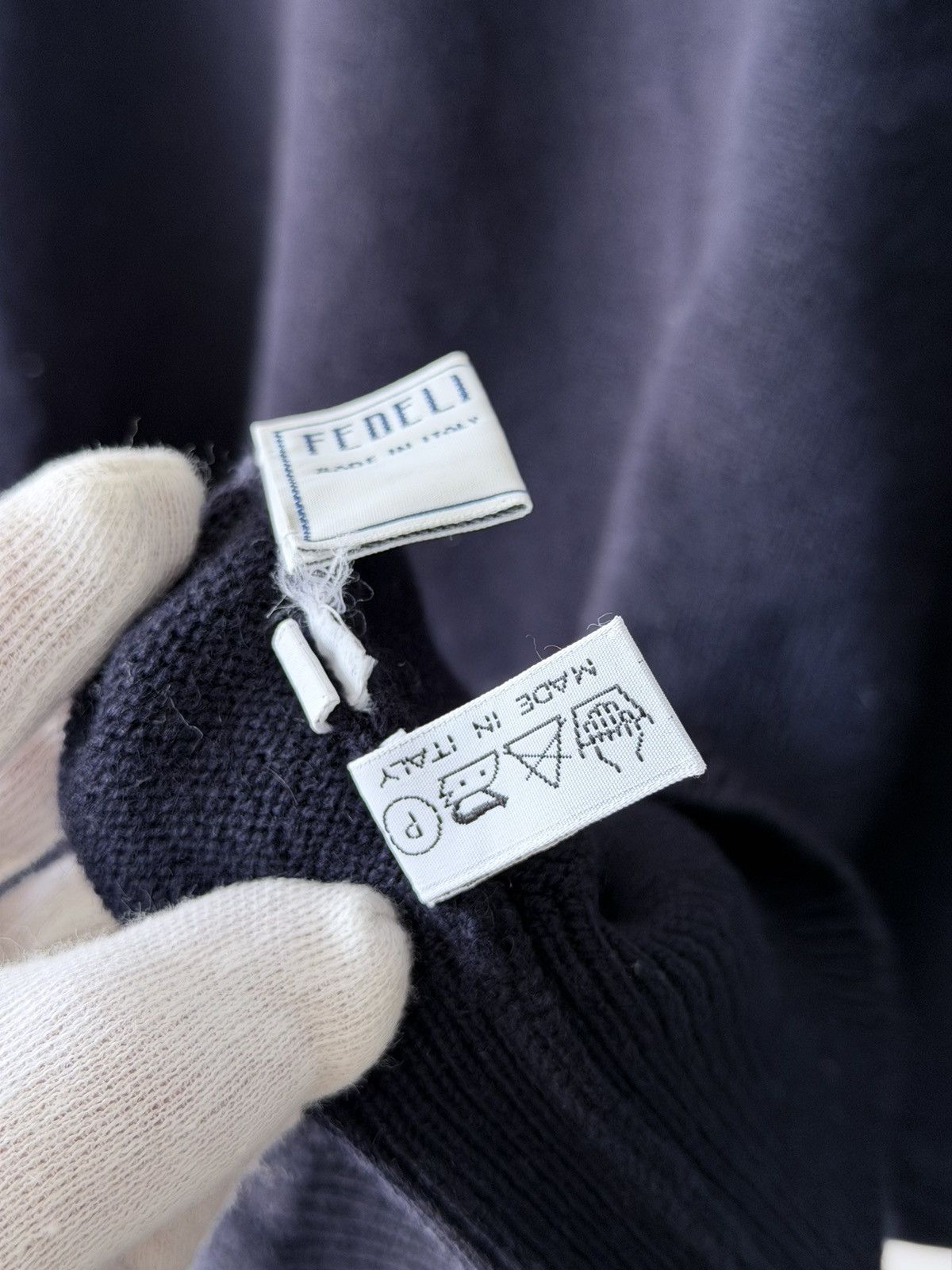 Fedeli NWT Fedeli Navy Blue Cashmere Turtleneck Sweater Size US XXL / EU 58 / 5 - 10 Thumbnail
