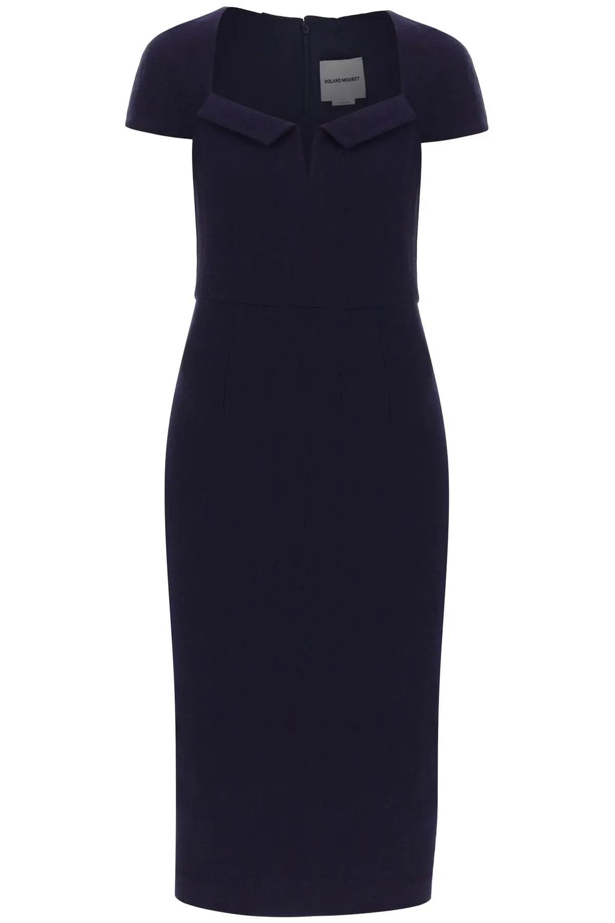 image of Roland Mouret O1S22I1N1223 Midi Sheath Dress In Blue, Women's (Size Medium)
