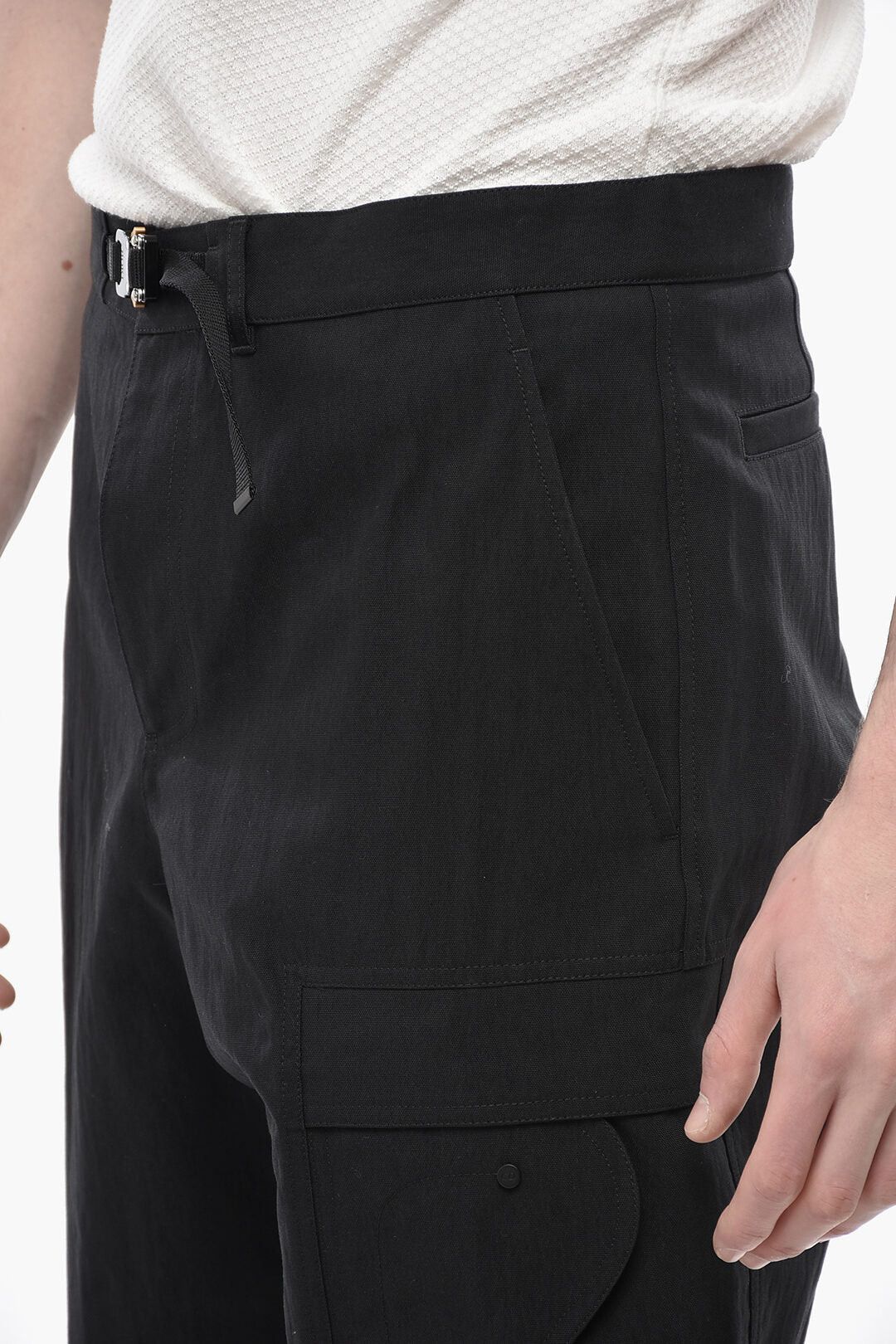 Dior og1mm0326 Cargo Cotton-Blend Pant in Black Size US 34 / EU 50 - 3 Thumbnail