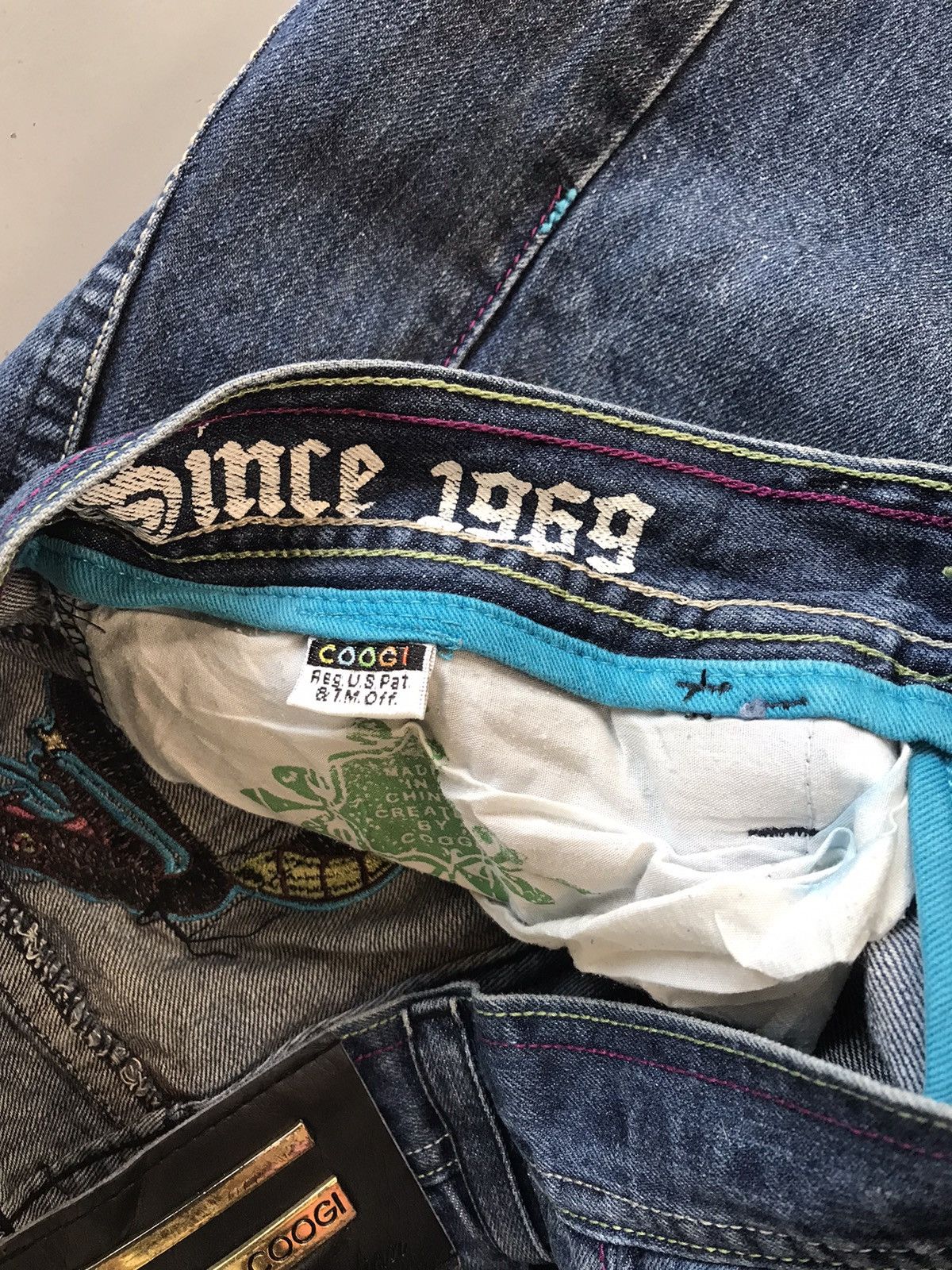 Coogi × Vintage Vintage Coogi sword ⚔️ sneck embroidered denim Size US 32 / EU 48 - 10 Thumbnail