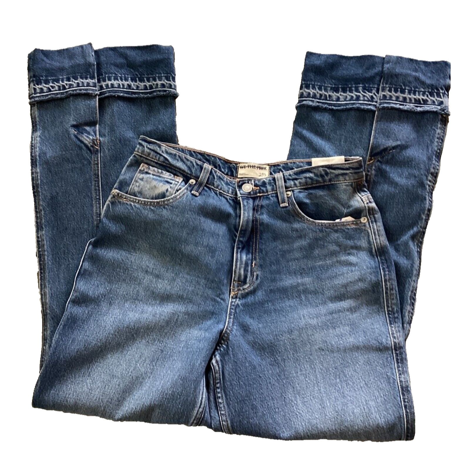 Free People FREE PEOPLE JUST FLOAT ON 295 HIGH RISE CUFFED FLARE JEANS Size 30" / US 8 / IT 44 - 3 Thumbnail