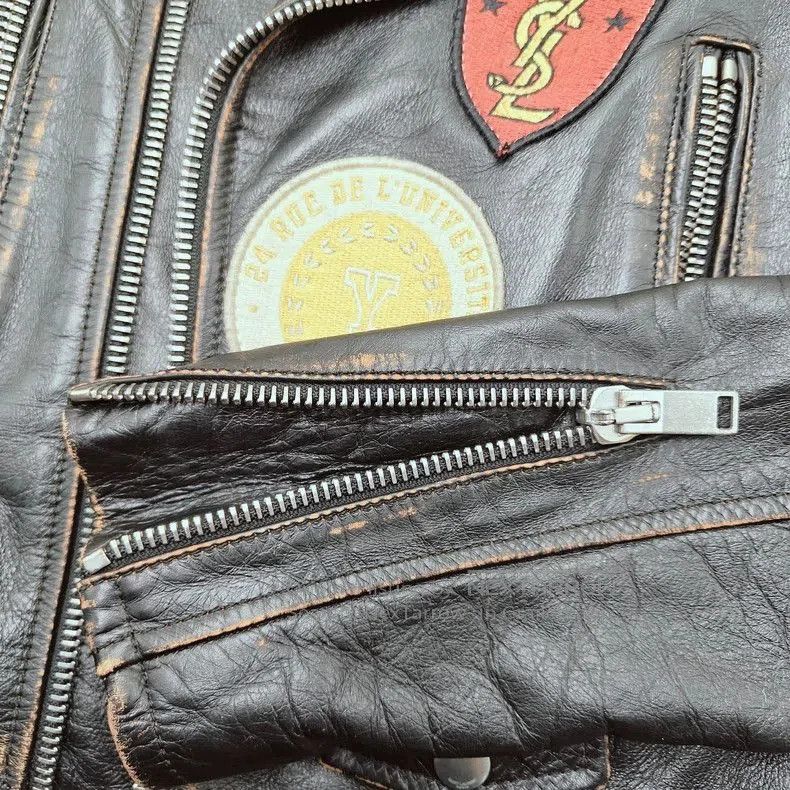 Saint Laurent Paris black leather Saint Laurent biker jacket. Size US M / EU 48-50 / 2 - 6 Thumbnail