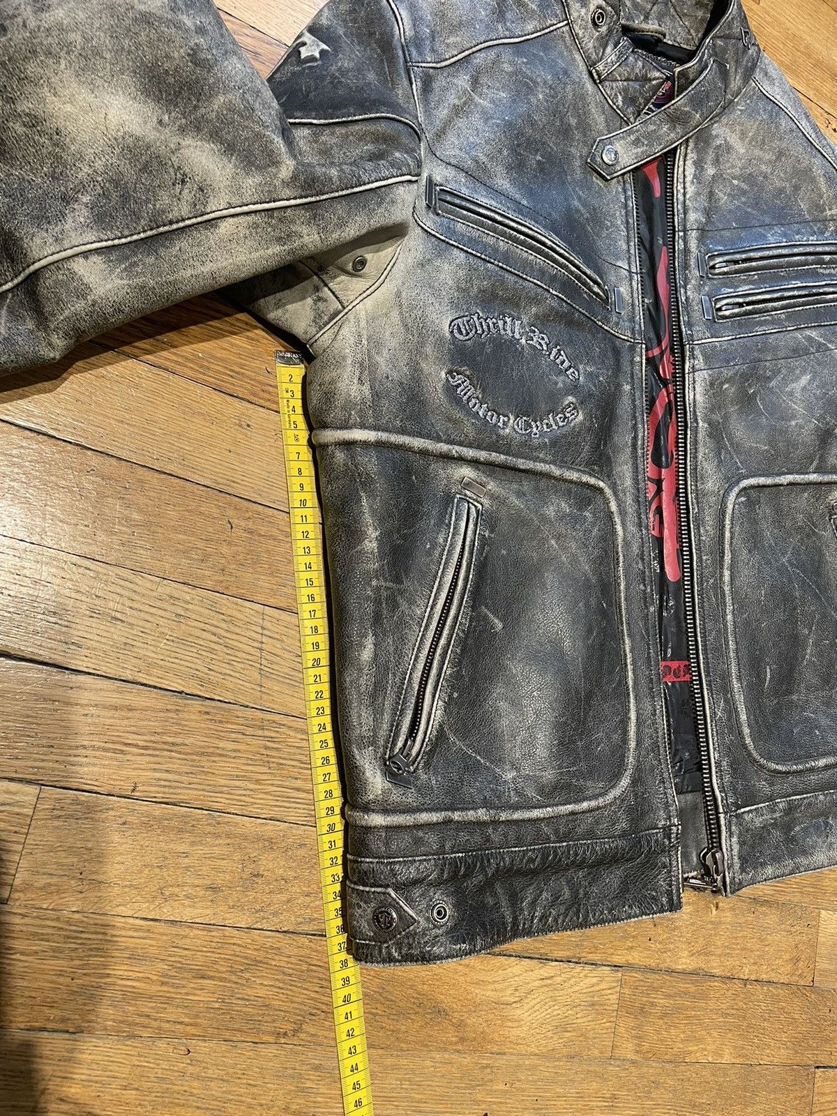 Vintage leather moto jacket Size US L / EU 52-54 / 3 - 8 Thumbnail