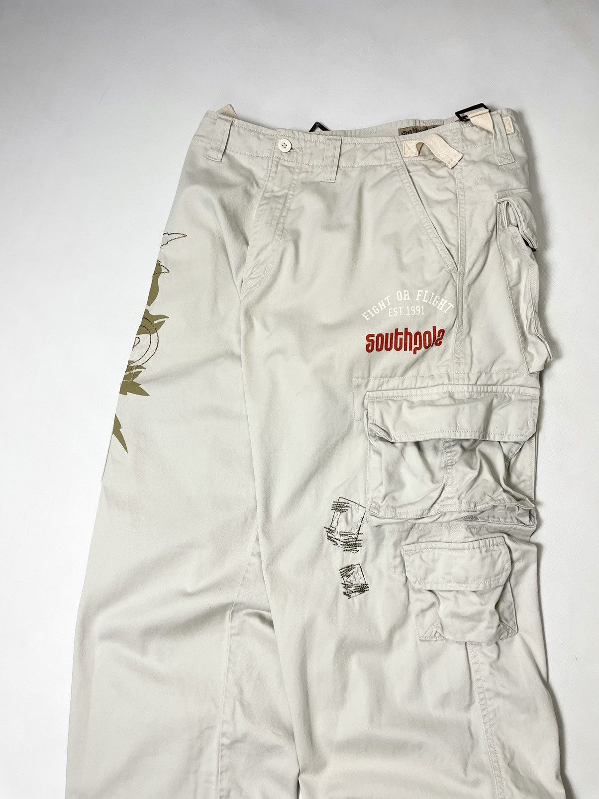 Southpole South Pole 🪘 Vintage Surfing Hip Hop Cargo Pants Size US 34 / EU 50 - 2 Thumbnail