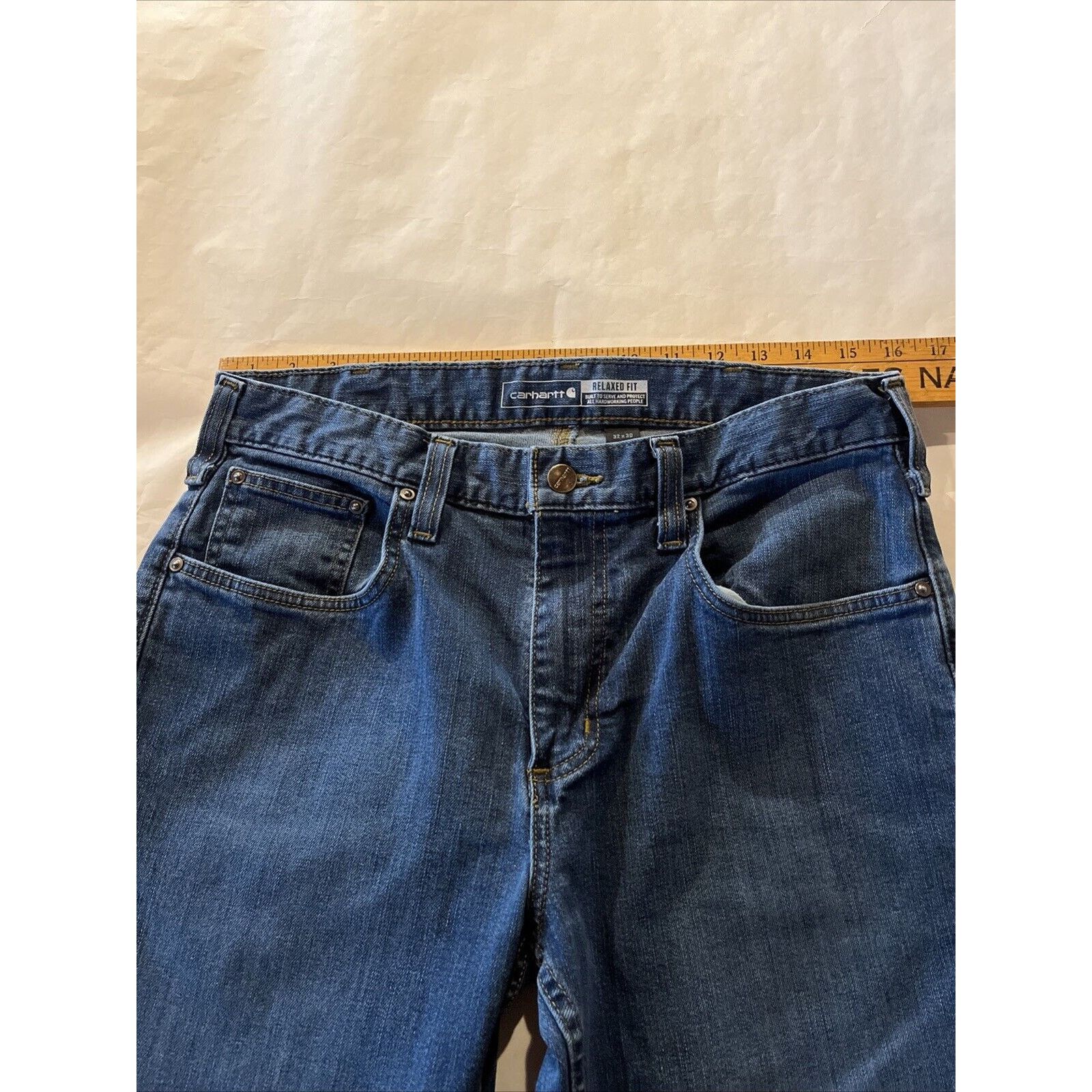 Carhartt Carhartt Jeans Men’s 32x30 Relaxed Fit Denim Blue Dark Wash Size US 32 / EU 48 - 3 Thumbnail