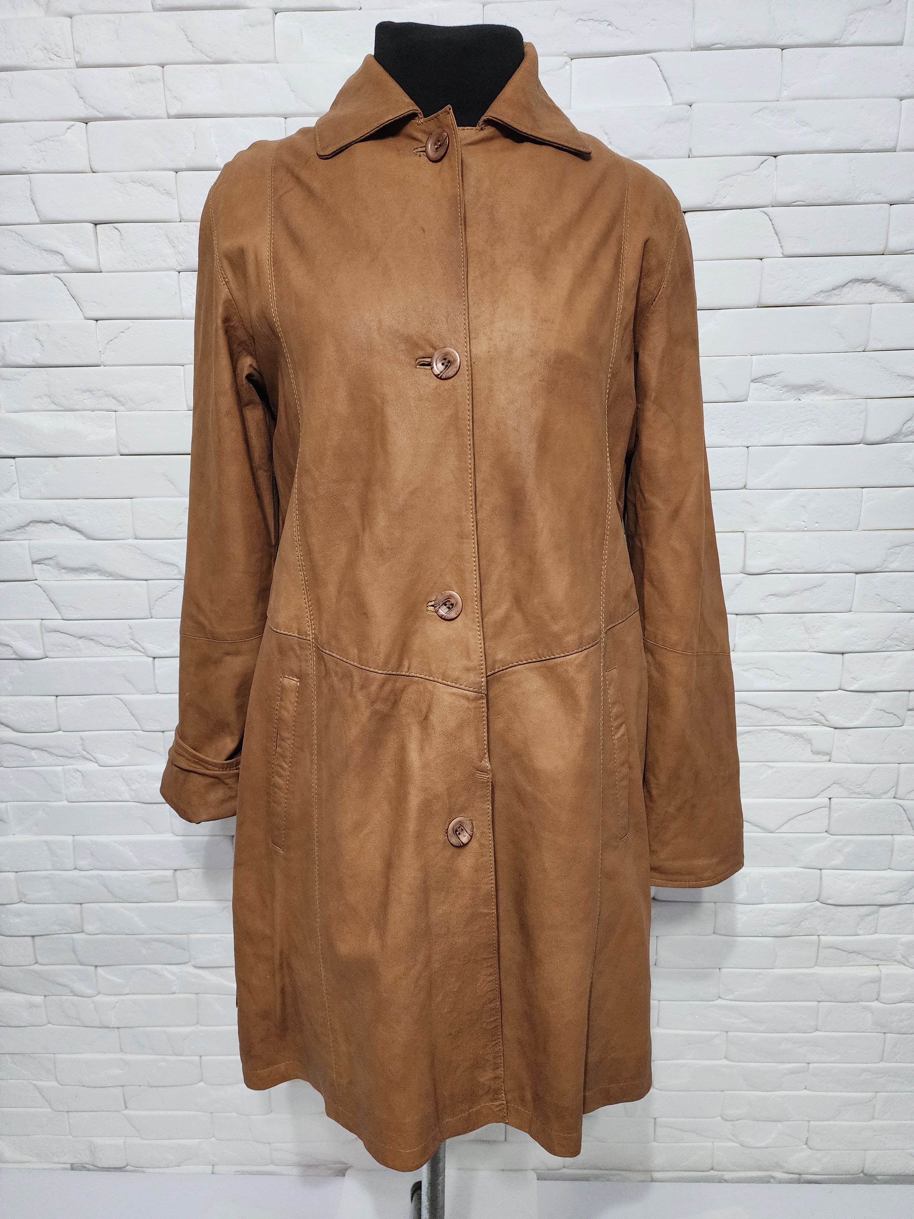 Genuine Leather Women's brown leather jacket. Size XL / US 12-14 / IT 48-50 - 1 Thumbnail