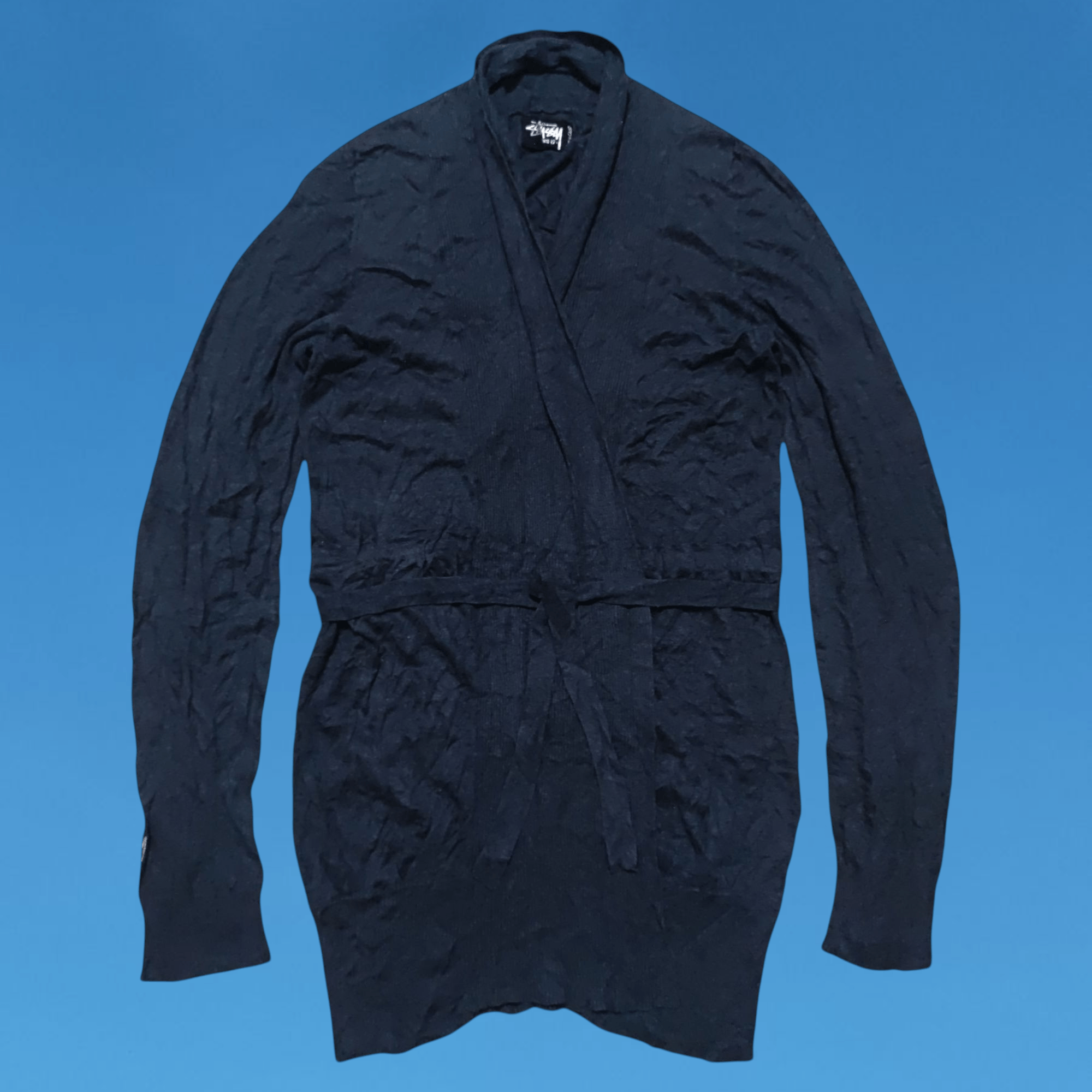 トップス stussy shaggy cardigan M navy Shaggy Cardigan – Premier