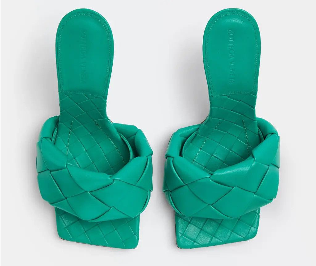Bottega Veneta o1n1vont1224 Lido Mules in Green Size US 11 / IT 41 - 4 Thumbnail