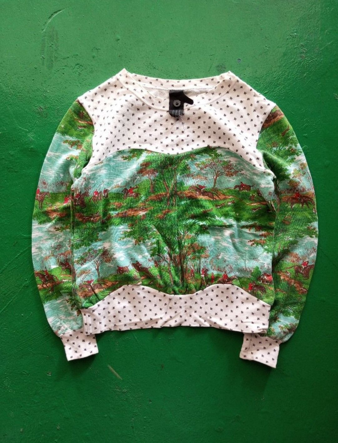 Japanese Brand Bernhard Willhelm Hunting Landscape Print Sweatshirt Size S / US 4 / IT 40 - 2 Thumbnail