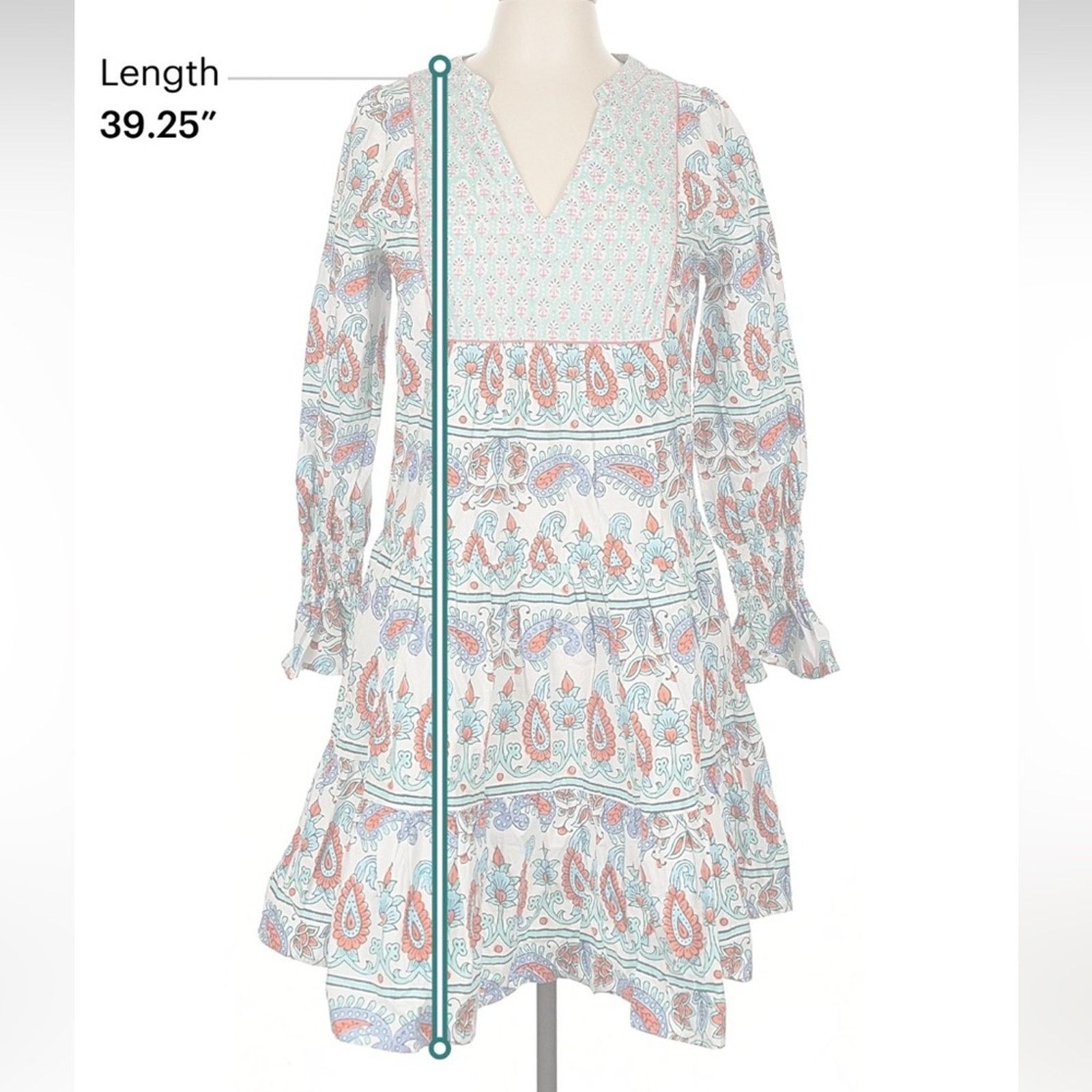 & Other Stories Tuckernuck Multicolor Paisley Long Sleeve Dress Size L / US 10 / IT 46 - 5 Thumbnail