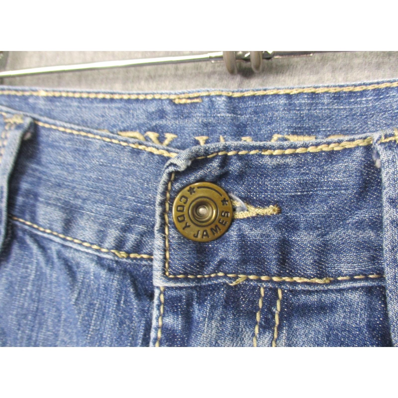 Cody James Cody James Jeans Mens 33x32 Blue Dryden Straight Leg Denim Stretch Classic Style Mens Jeans Blue Straight Leg Cotton Spandex Cowboy 90s? Size US 33 - 7 Thumbnail