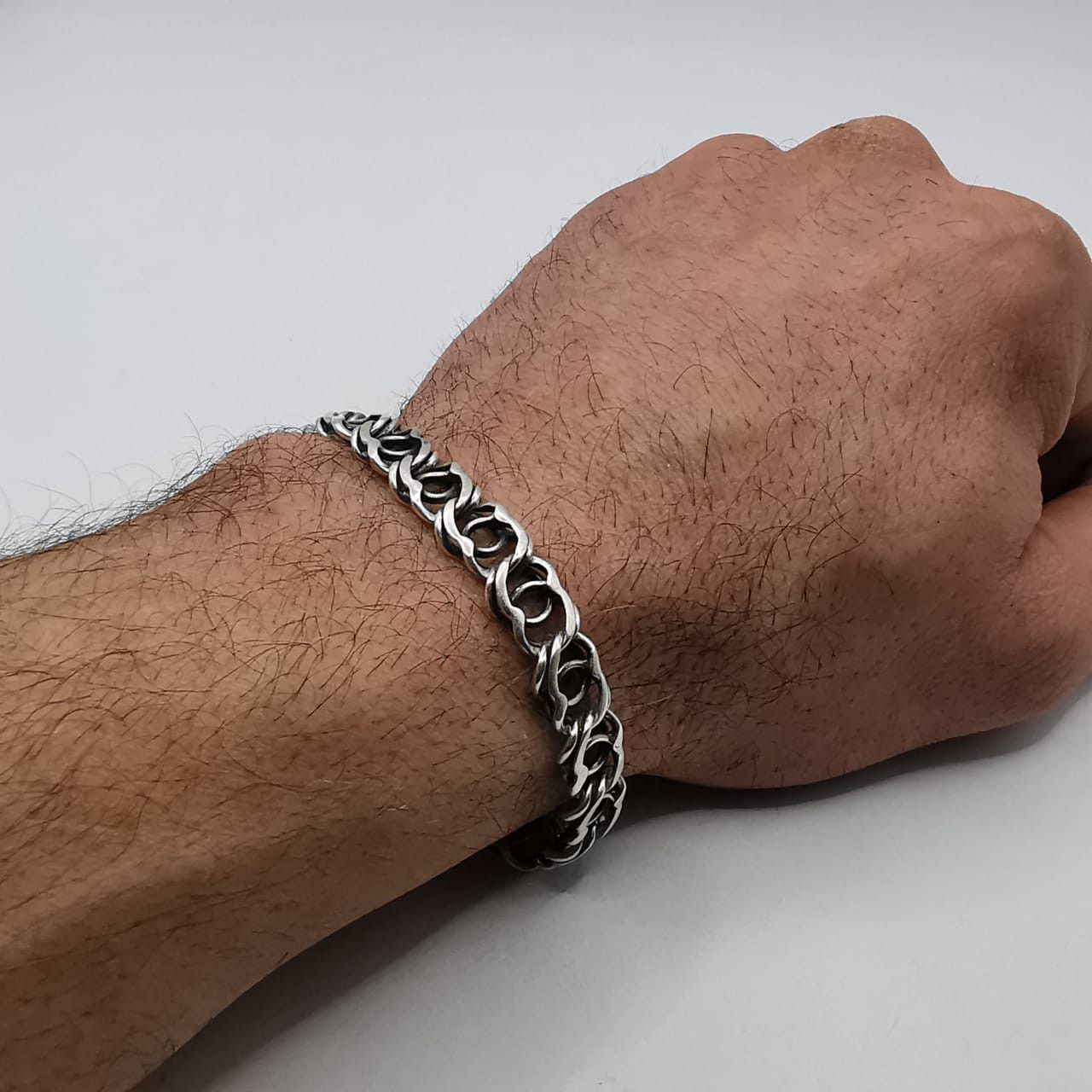 Sterling Silver Vintage Bracelet Jewelry,925 Sterling Silver,Handmade 24,65g Size ONE SIZE - 3 Thumbnail