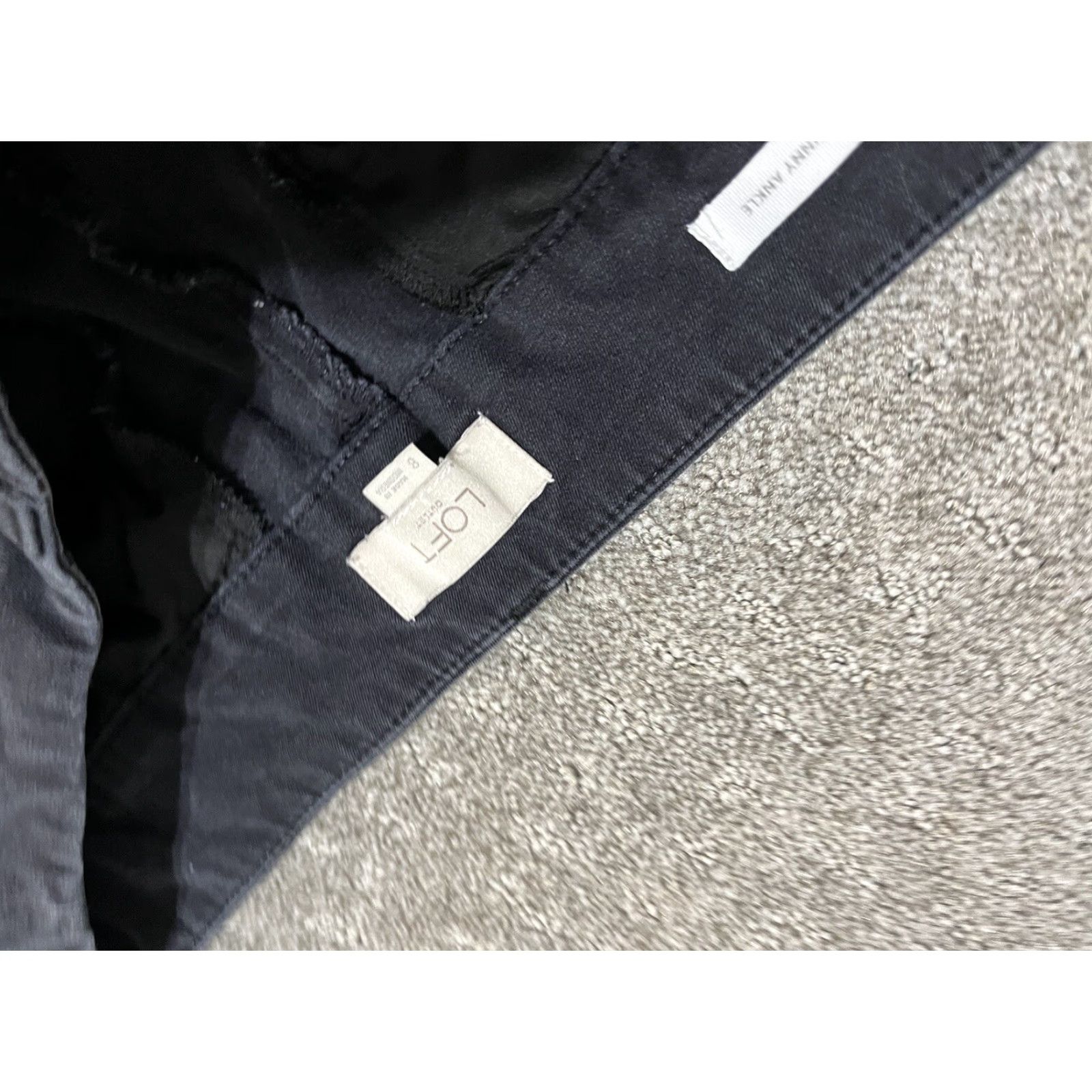 Loft VINTAGE LOFT Black Skinny Pants Women’s Size 8 Mid Rise Stretch Pockets Dress Size 30" / US 8 / IT 44 - 5 Thumbnail