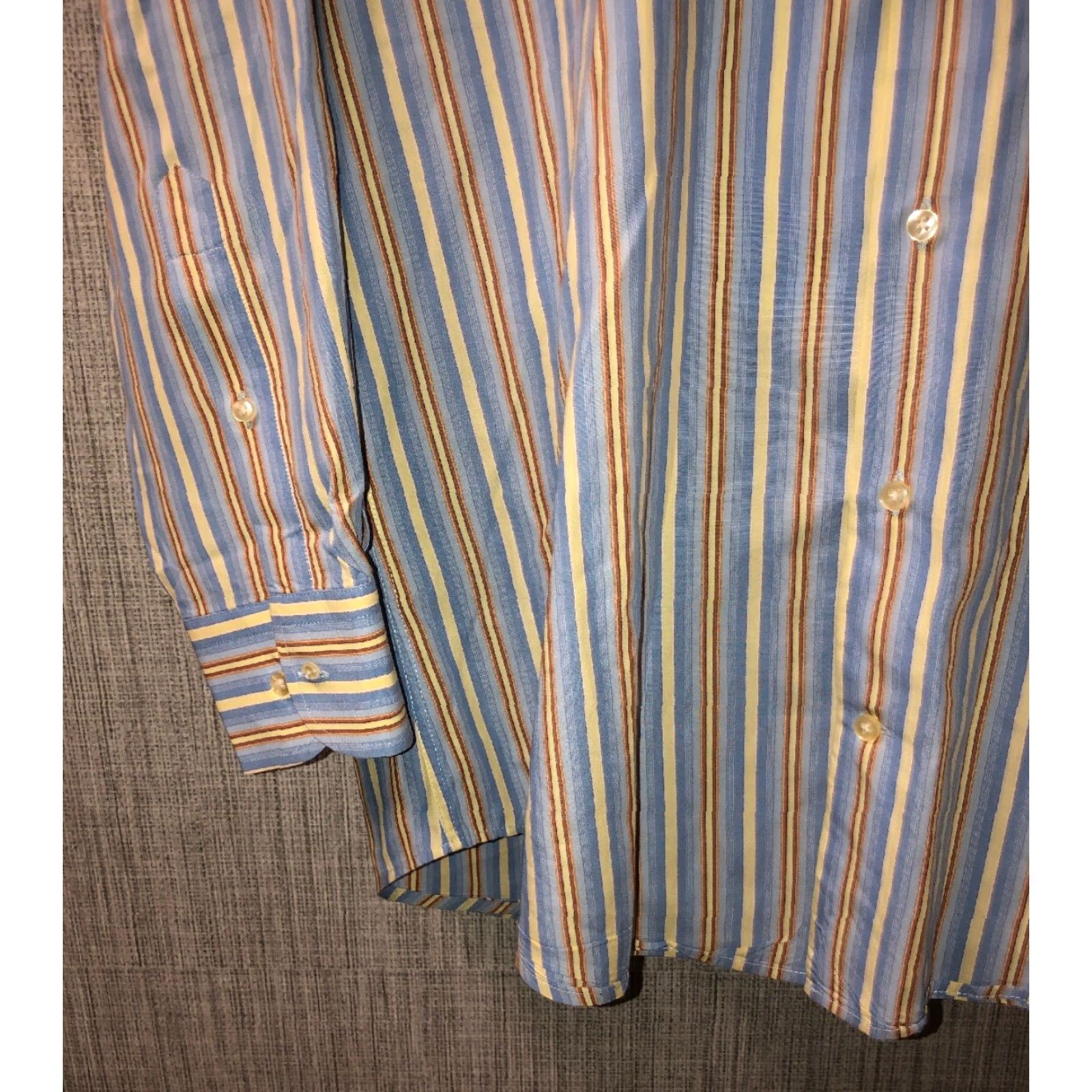 Peter Millar Peter Millar Mens Striped Long Sleeve Button Front Shirt M Multicolor Button-Up Shirt Mens M Size US M / EU 48-50 / 2 - 3 Thumbnail