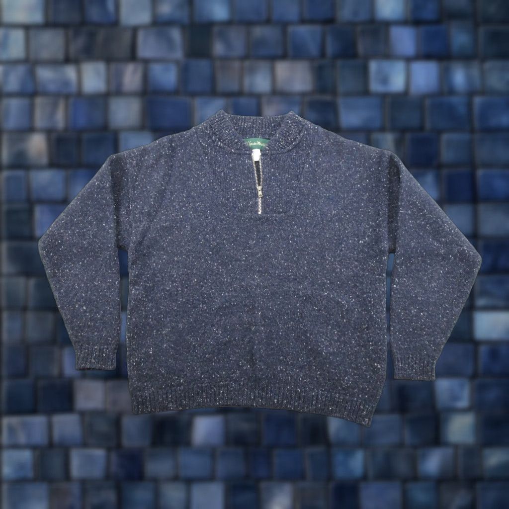 Vintage VTG Gander Mountain Men’s XL Wool Blend Henley Sweater 1/4 Zip Made In USA Blue 90s USA Mens Size US XL / EU 56 / 4 - 1 Thumbnail