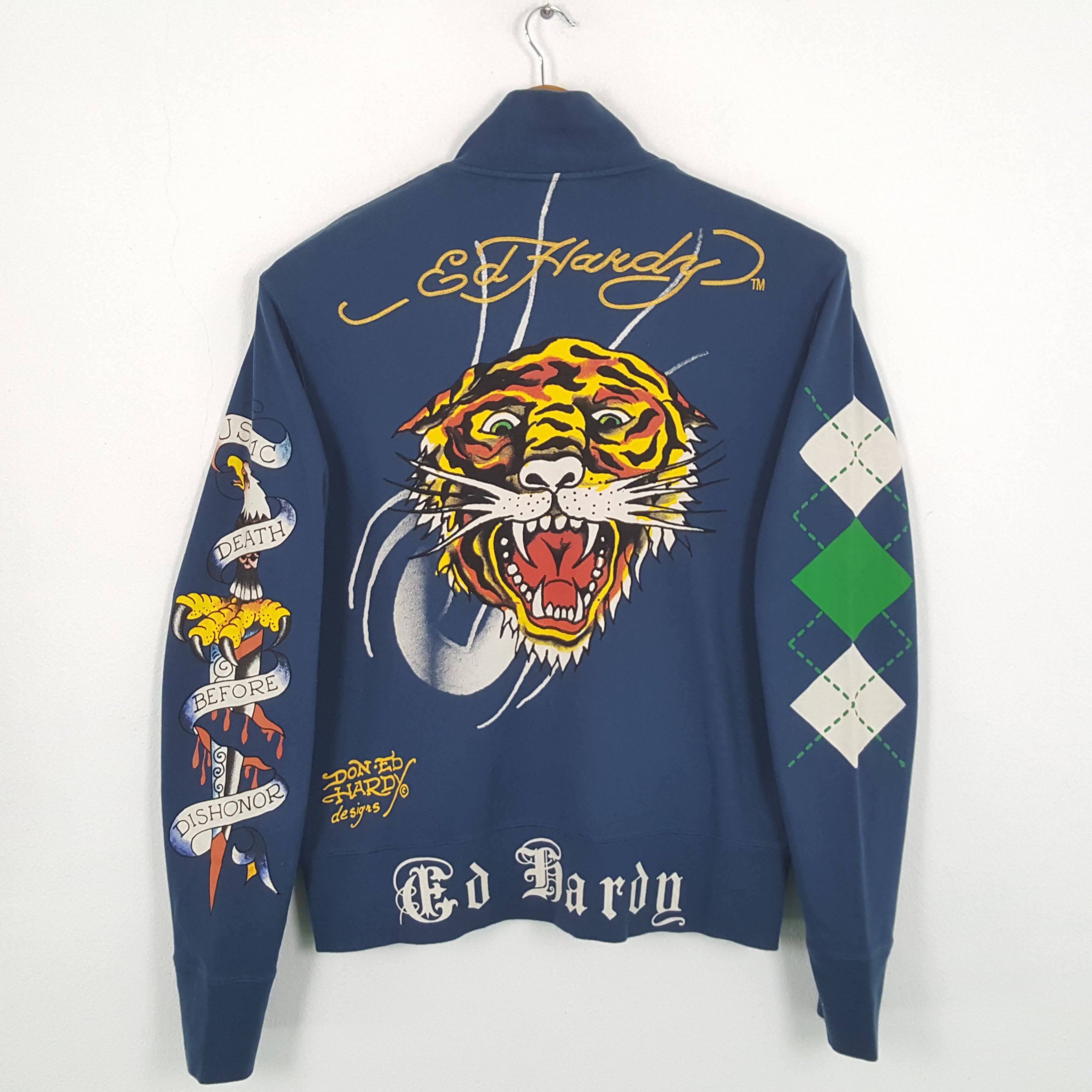 Christian Audigier × Ed Hardy × Vintage Vintage ED-HARDY by CHRISTIAN AUDIGIER Designer Sweaters Size US L / EU 52-54 / 3 - 1 Thumbnail