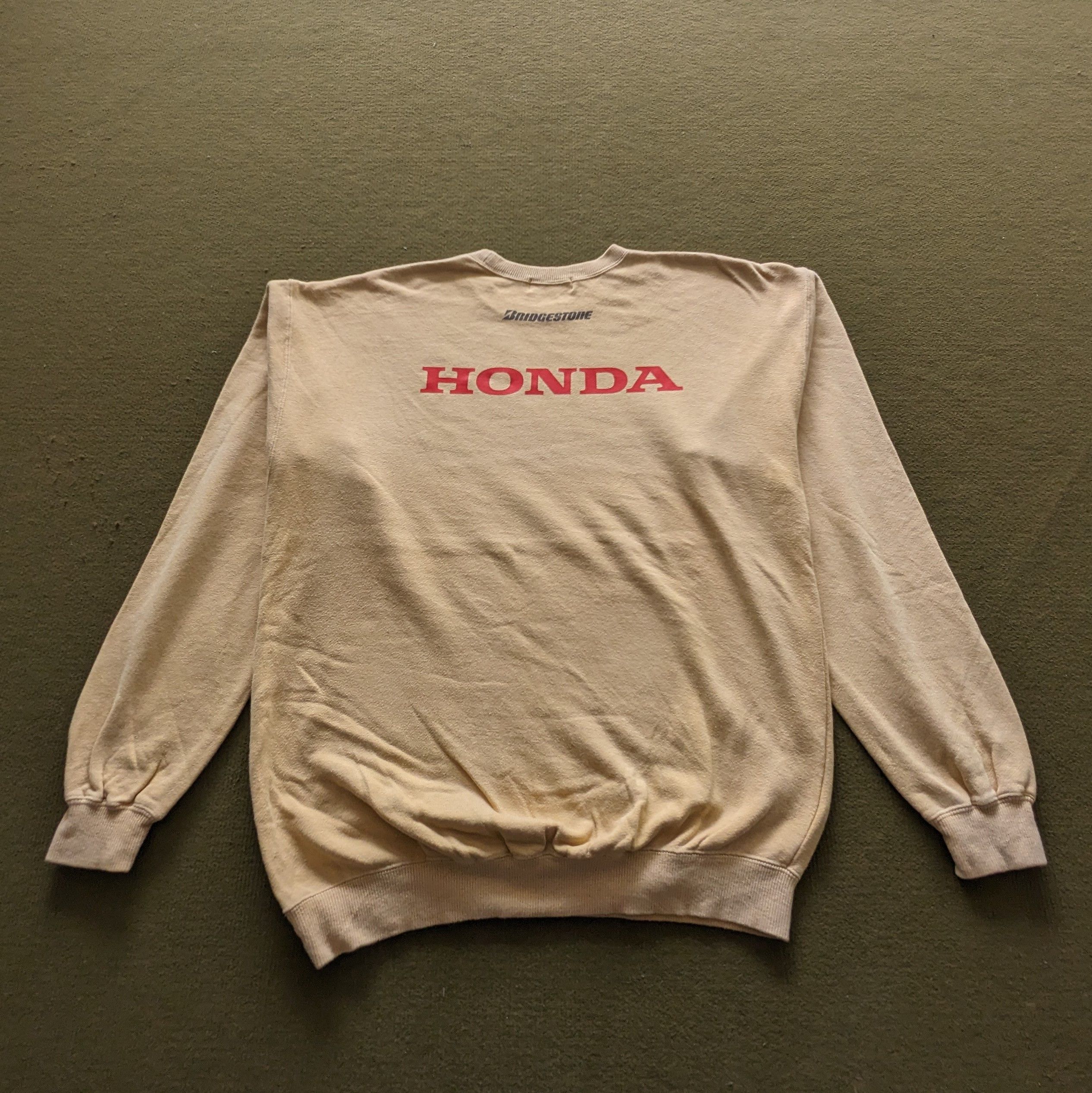 Honda Vintage BRIDGESTONE Motorsports X HONDA Sweatshirt Size US M / EU 48-50 / 2 - 2 Thumbnail