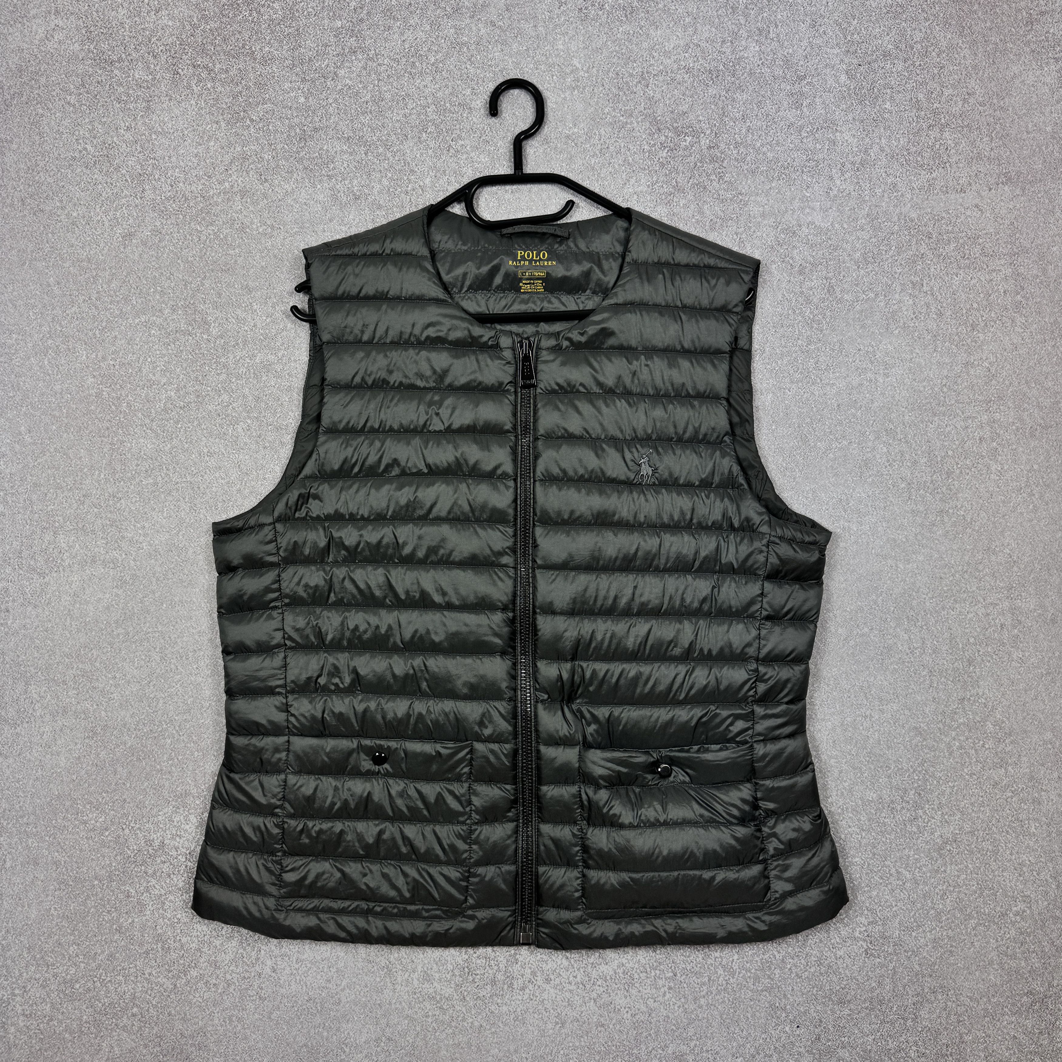 Polo Ralph Lauren Women`s Polo Ralph Lauren Gray Nylon Puffer Vest Size L Size L / US 10 / IT 46 - 2 Thumbnail