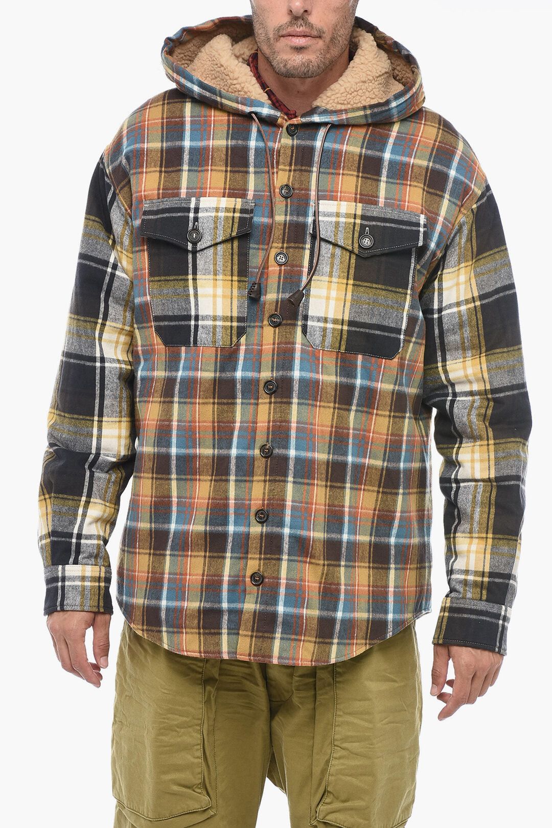 Dsquared2 ICON Padded Overshirt with Shearling Lining Size US XXL / EU 58 / 5 - 1 Thumbnail