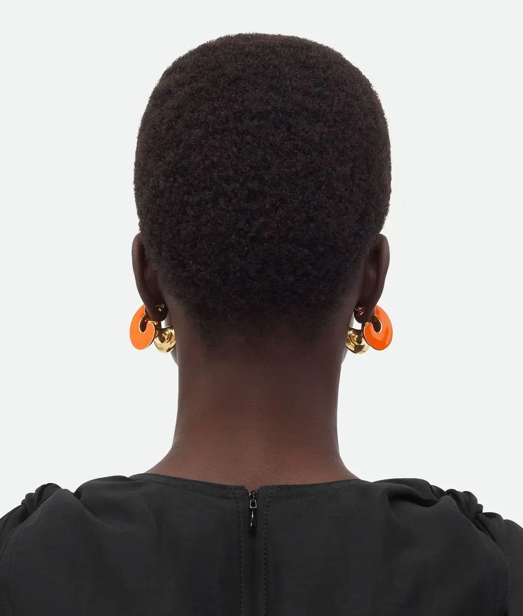 Bottega Veneta o1w1db10525 Size: OS / H Beam Large Earrings in Orange Size ONE SIZE - 3 Thumbnail