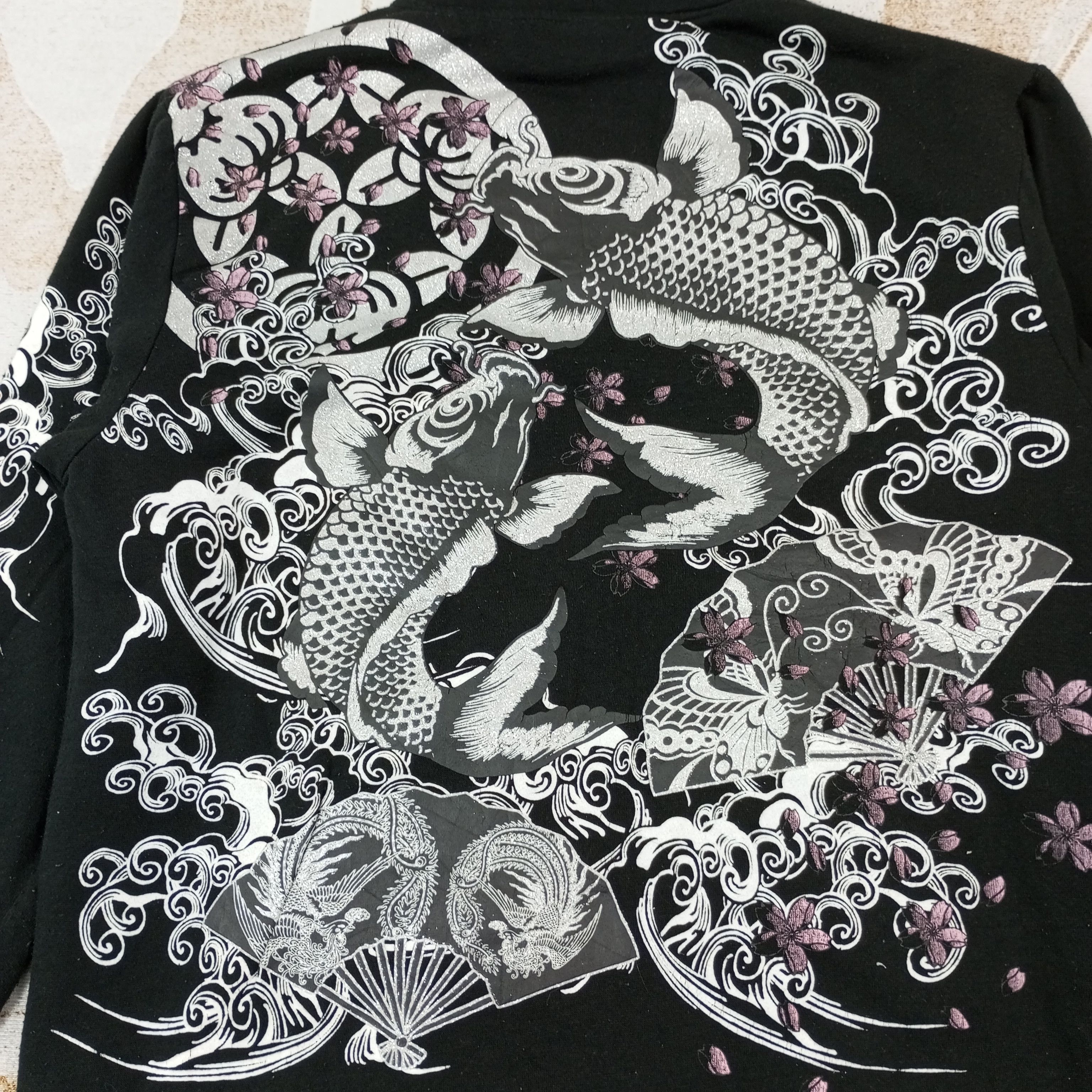 Vintage Sukajan Design Fashion Style Zipper Hoodies c237n8 Size US L / EU 52-54 / 3 - 2 Thumbnail