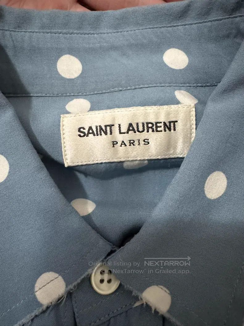 Saint Laurent Paris Saint Laurent Paris size 37 Mist Blue Destroyed Frayed Pol Size US S / EU 44-46 / 1 - 5 Thumbnail