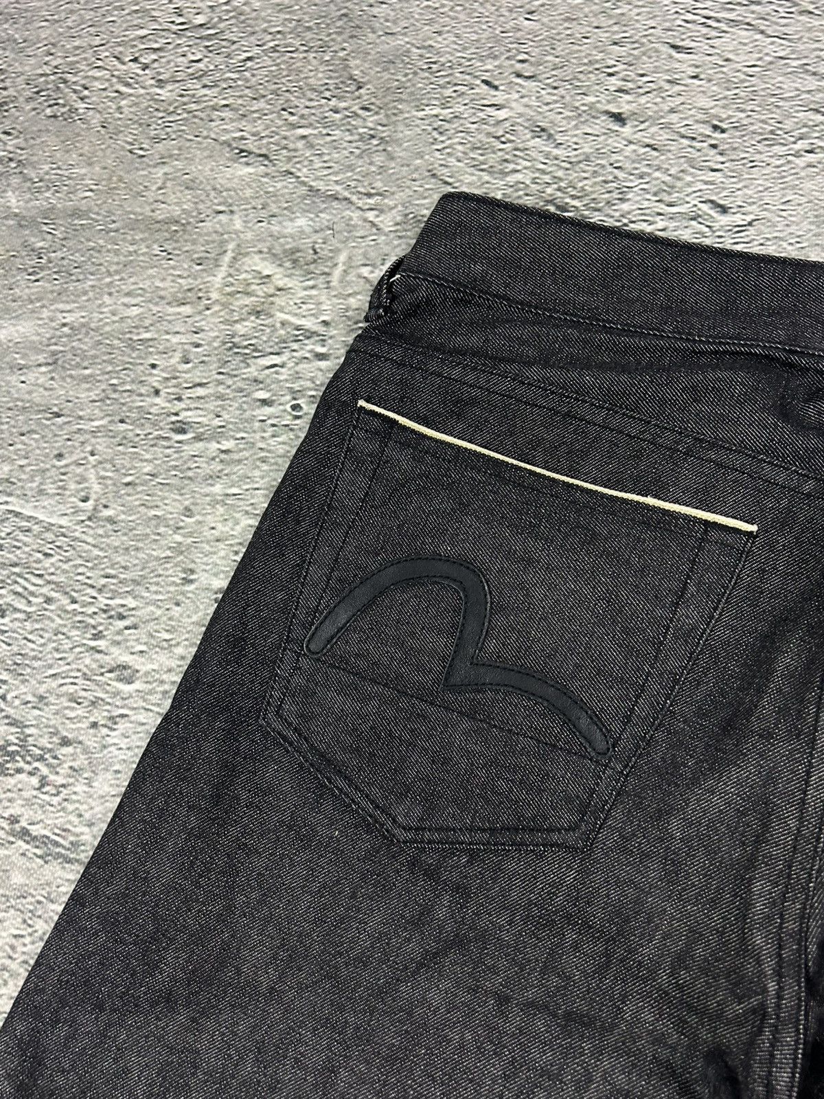 Evisu Evisu jorts black gray shorts raw denim leather seagulls Size US 30 / EU 46 - 3 Thumbnail